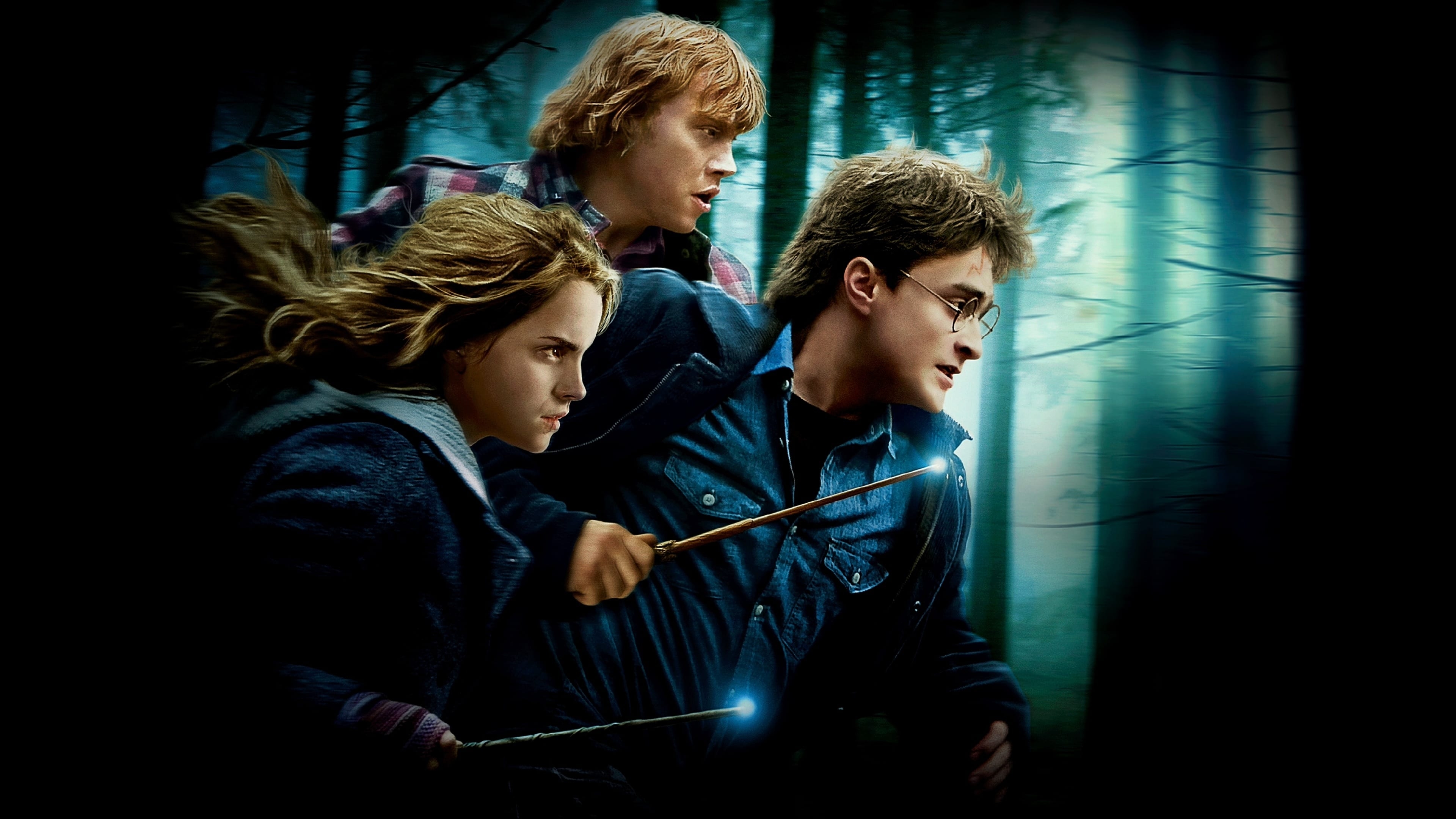 HD wallpaper, Ron Weasley, Daniel Radcliffe As Harry Potter, Harry Potter And The Deathly Hallows Part 1, Emma Watson As Hermione Granger
