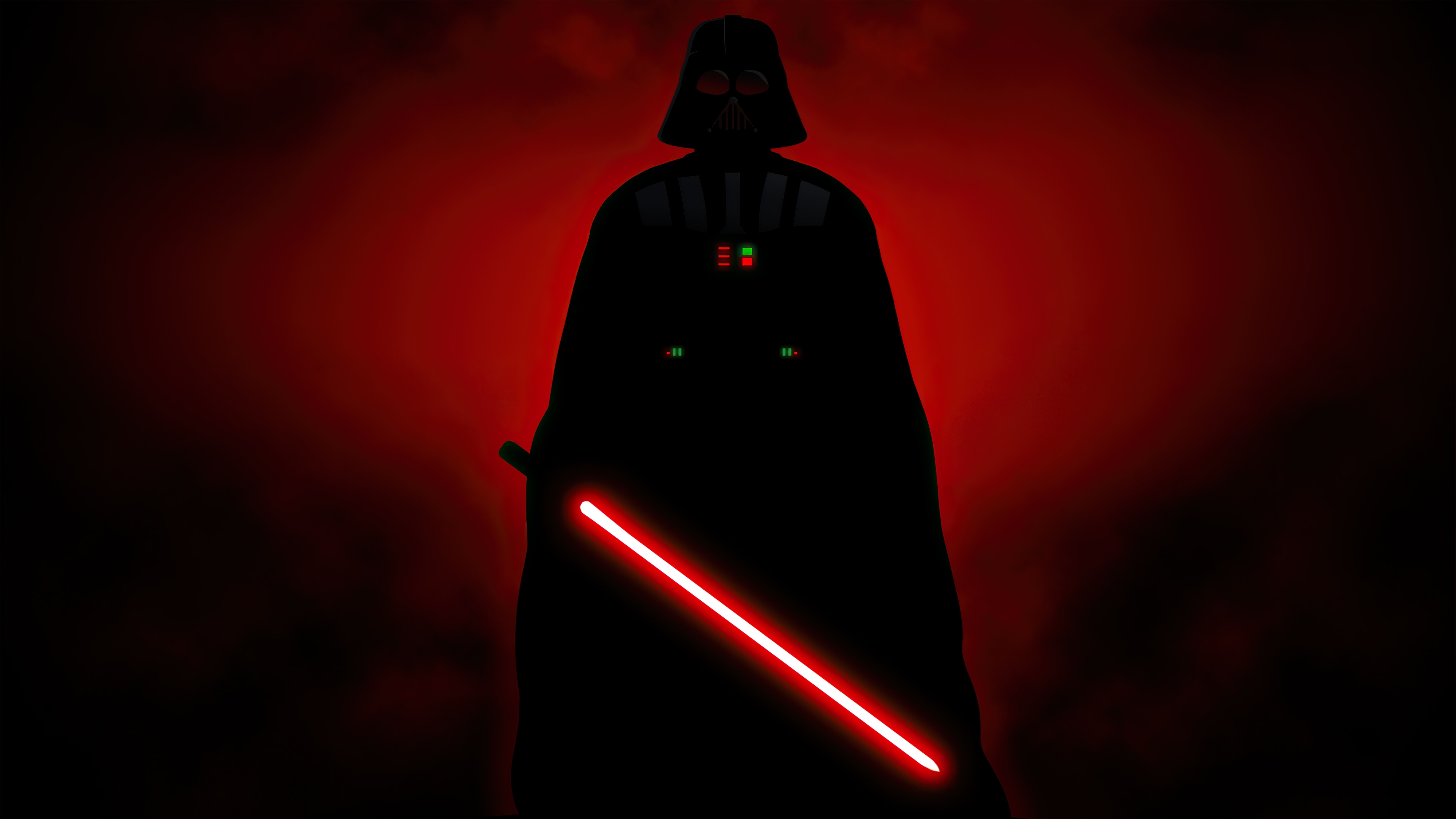 HD wallpaper, Darth Vader, Red Background, Dark Background, Smoke, Dark Aesthetic, Lightsaber, Star Wars, Silhouette