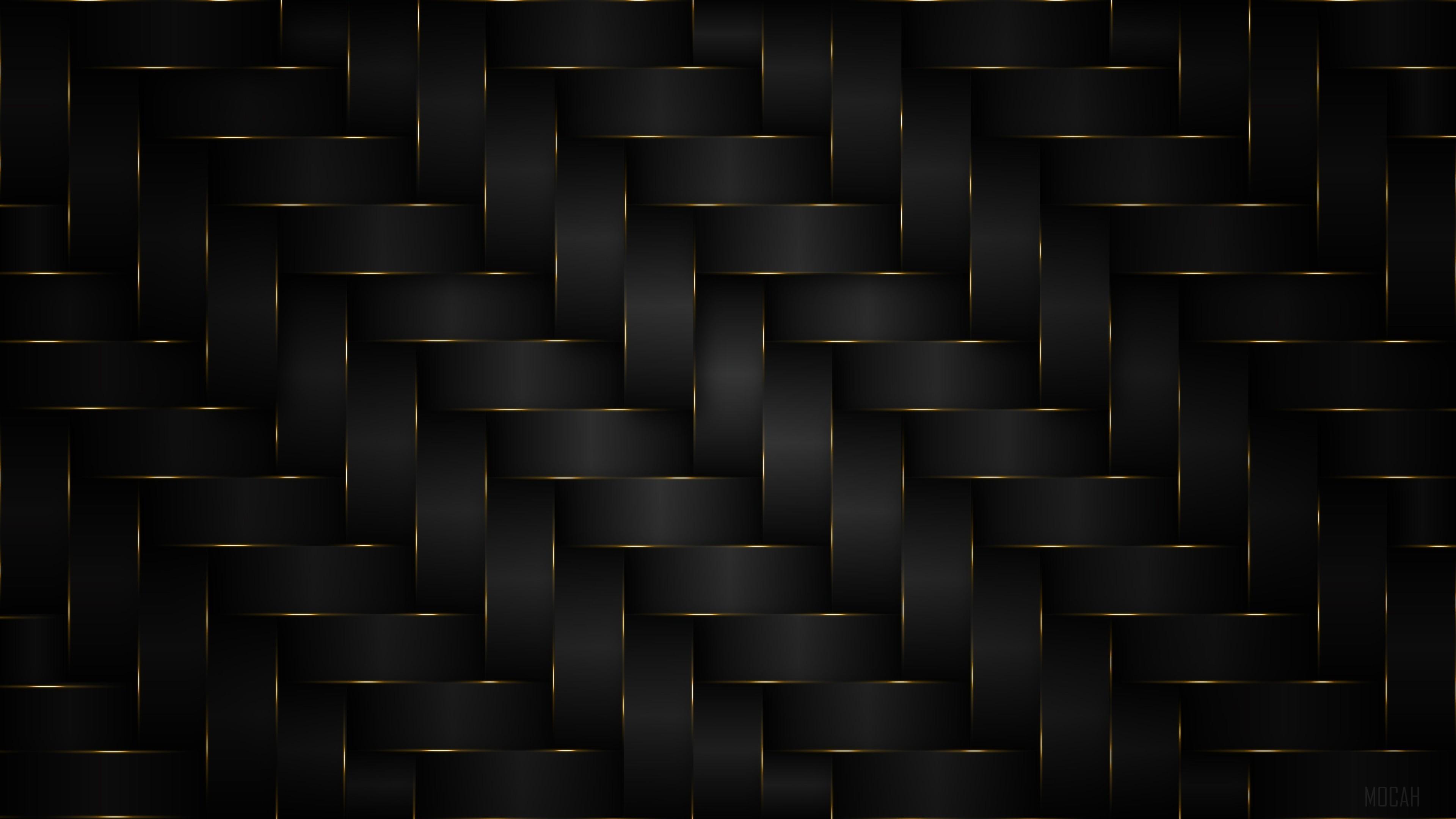 HD wallpaper, Dark Gold Pattern 4K