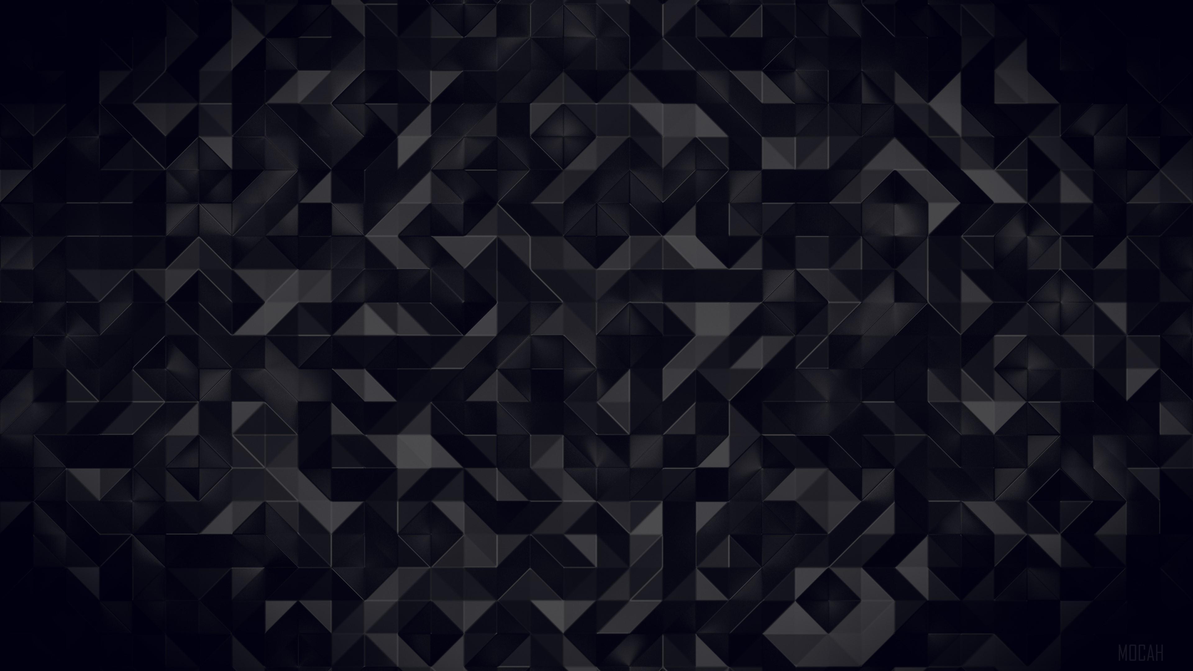 HD wallpaper, Darkness Triangles 4K