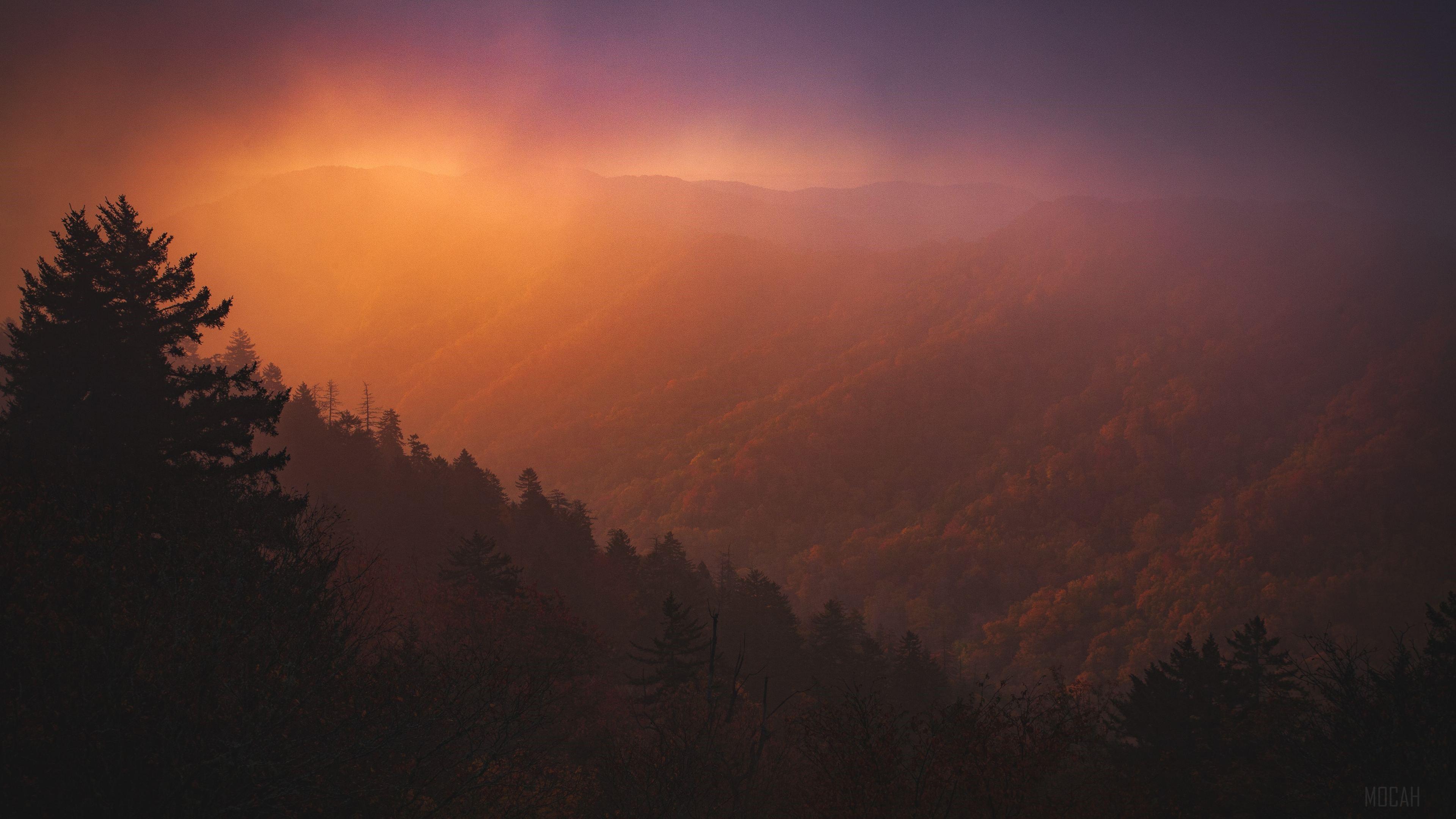 HD wallpaper, Dawn Overy Smoky Mountains 4K
