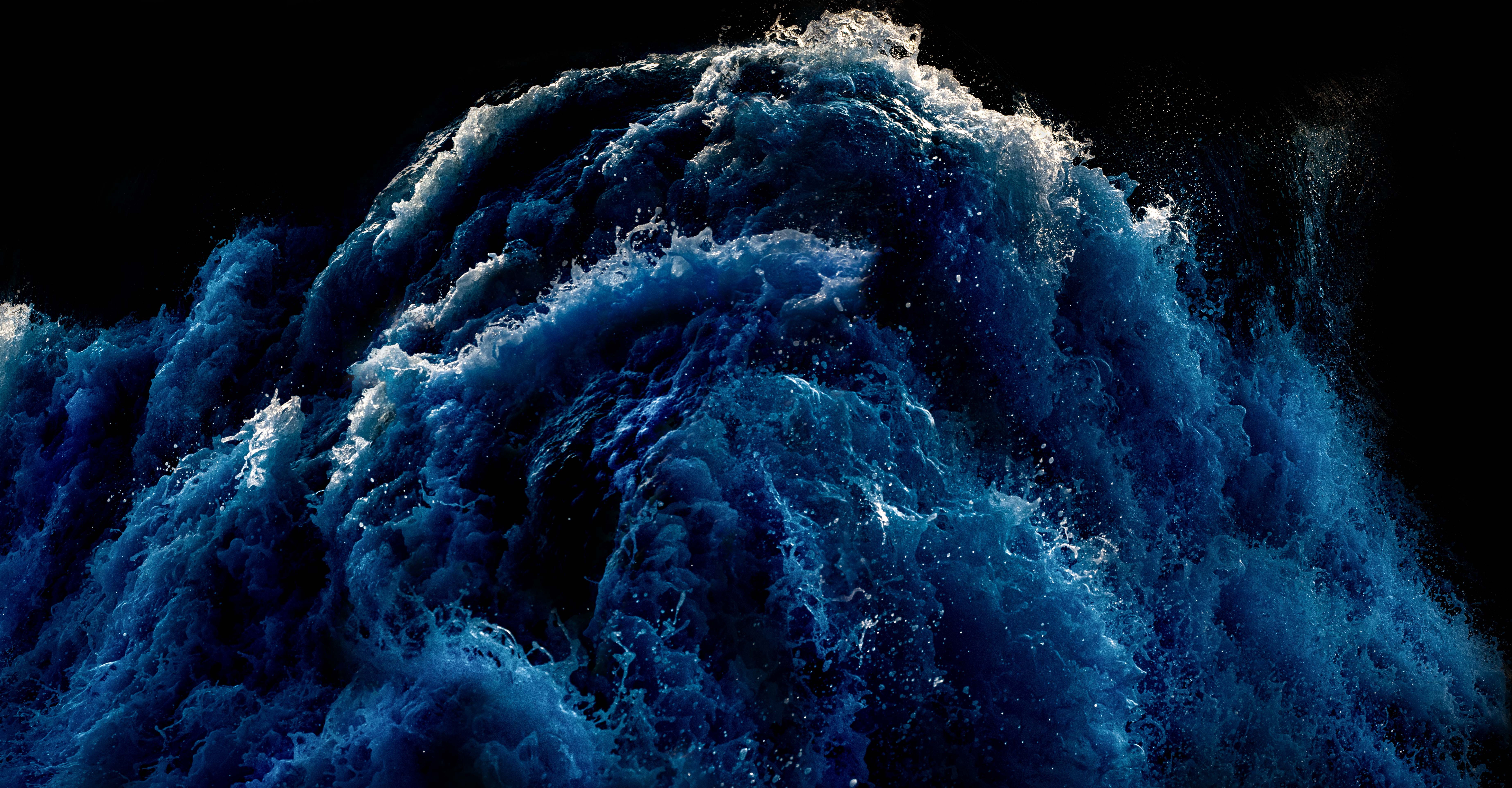 HD wallpaper, 5K, Ocean, 8K, Deep Blue, Waves, Tide, Storm, Coastal