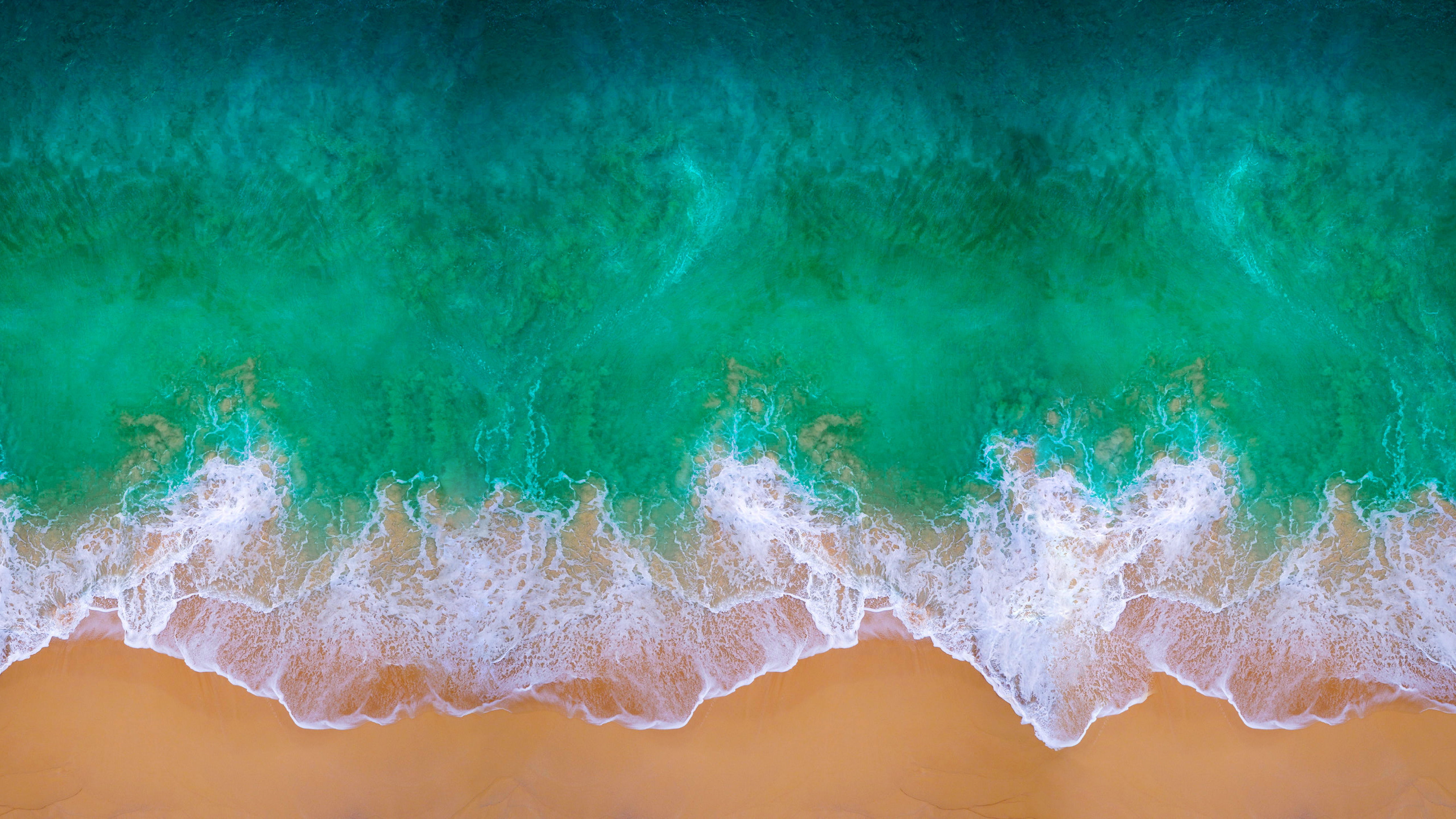 HD wallpaper, Waves, Shore, Aerial View, Waterscape, Beach, Macbook Pro, Digital Art, Apple Imac, Ios 11, 5K, Mac Os, Ocean