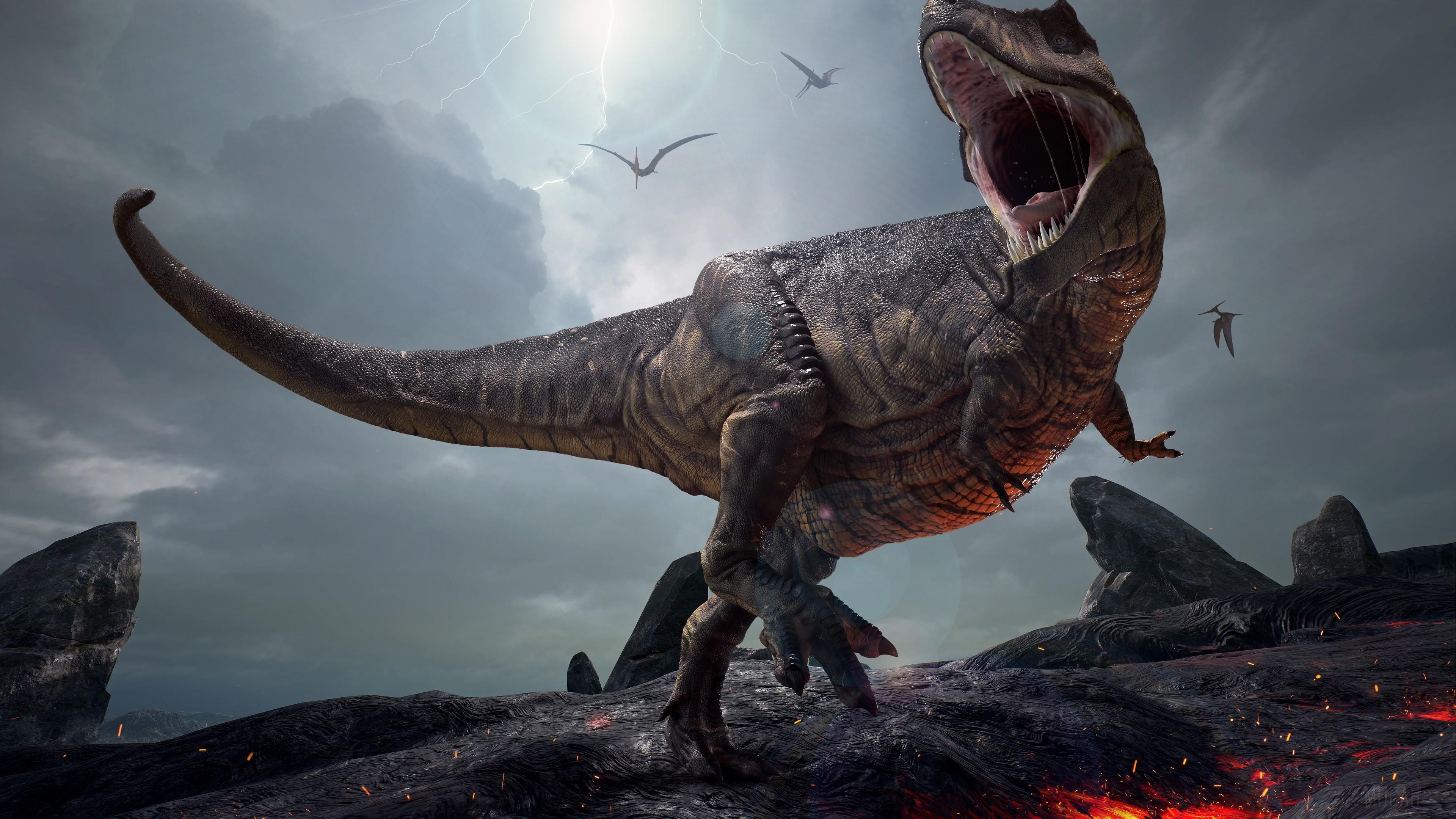 HD wallpaper, Dinosaur, Tyrannosaurus Rex 4K