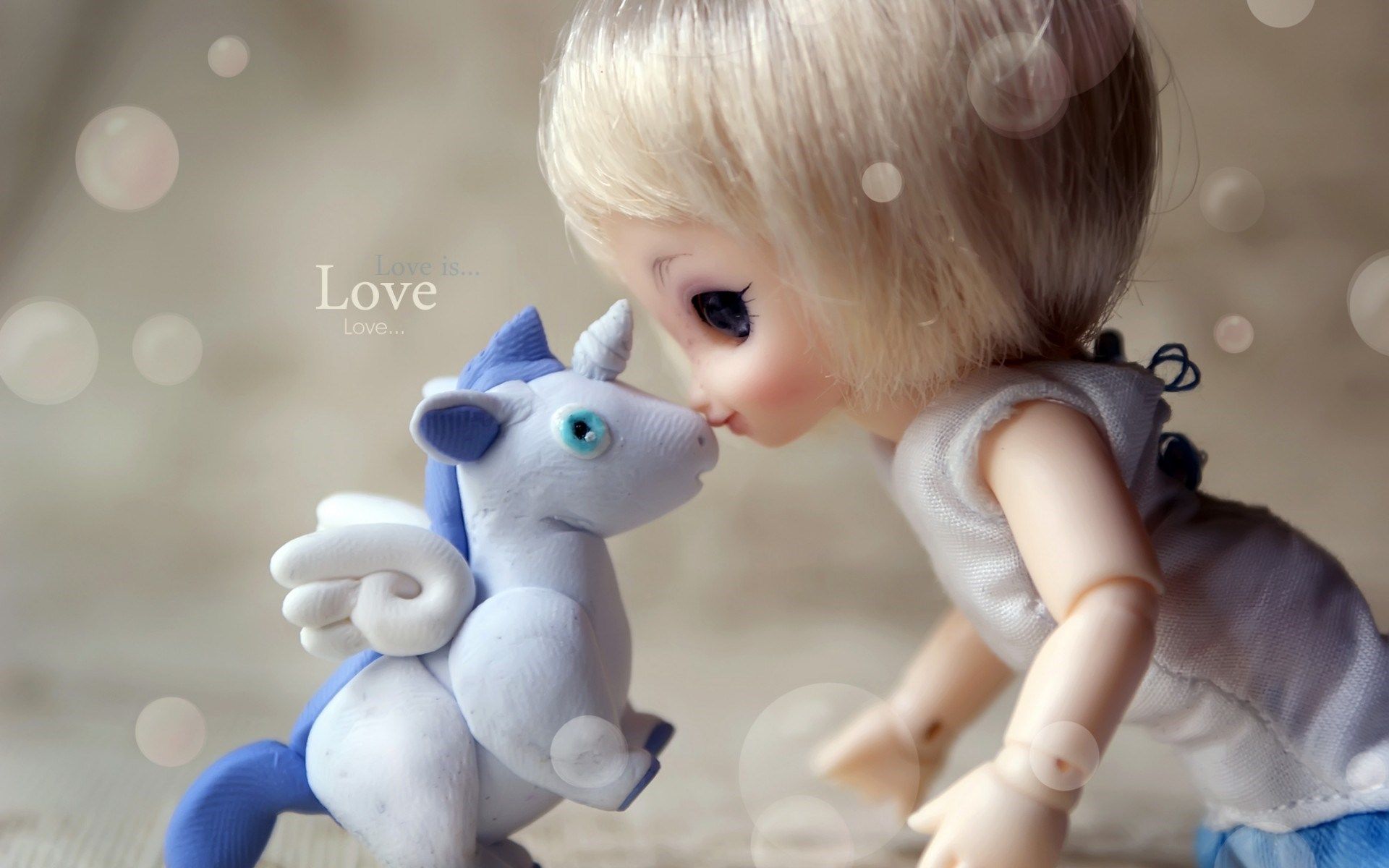 HD wallpaper, Love, Unicorn, Doll, Tenderness