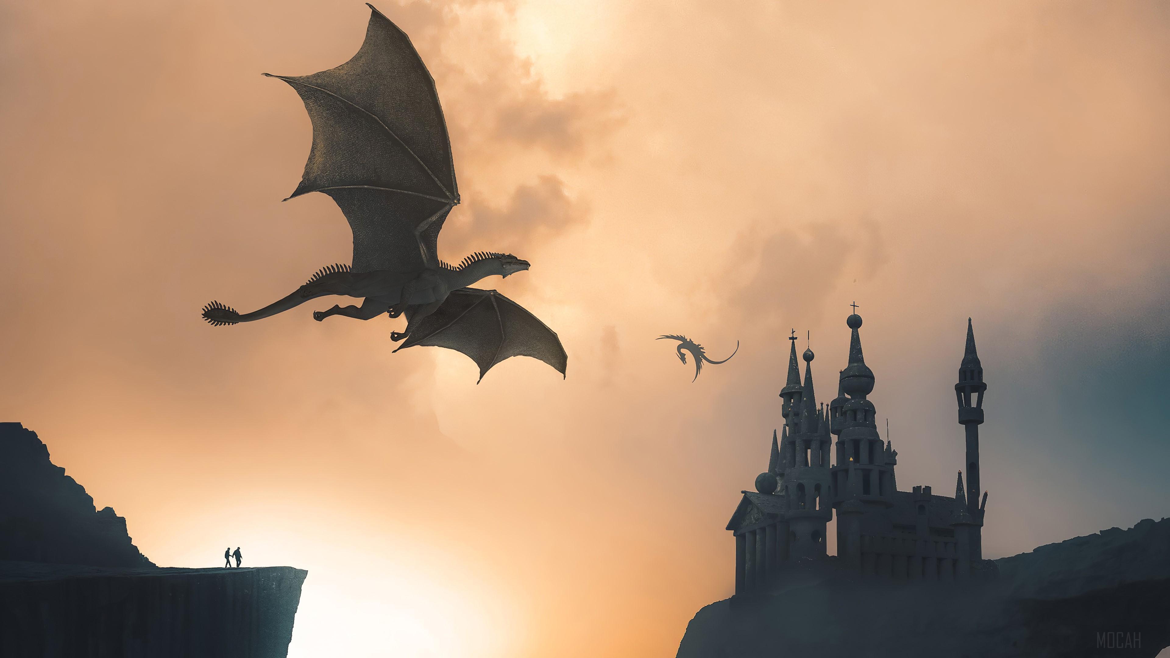 HD wallpaper, Dragons Worship To Throne 4K