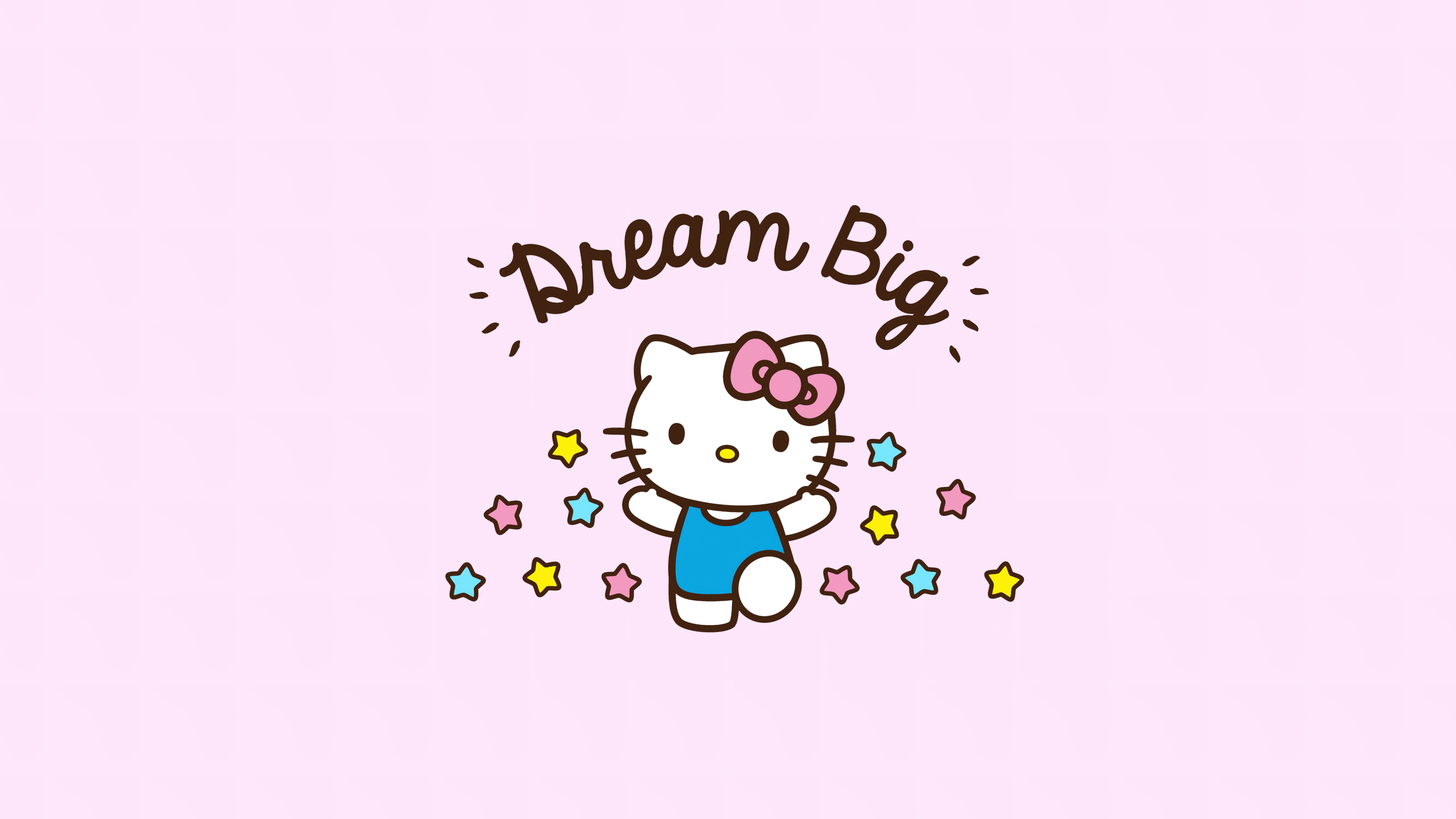 HD wallpaper, Dream Big, Sanrio, Inspirational Quotes, Hello Kitty Background, Pink Background