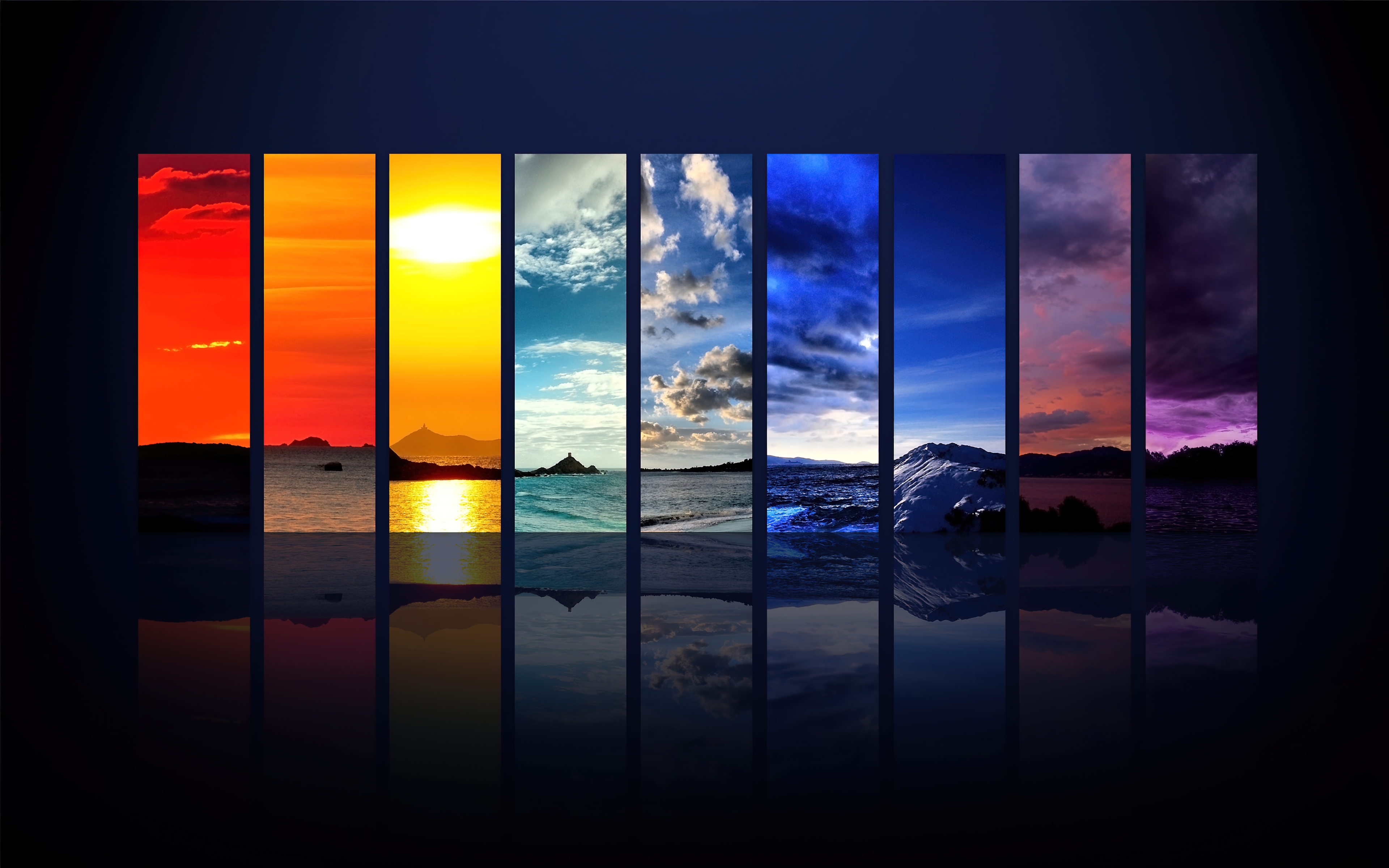 HD wallpaper, Dusk, Sunrise, Landscape, Dawn, Cloudy Sky, Reflection, Rainbow, Twilight, Night Sky, Evening Sky, Morning Sky, Sunset, Spectrum, Sky