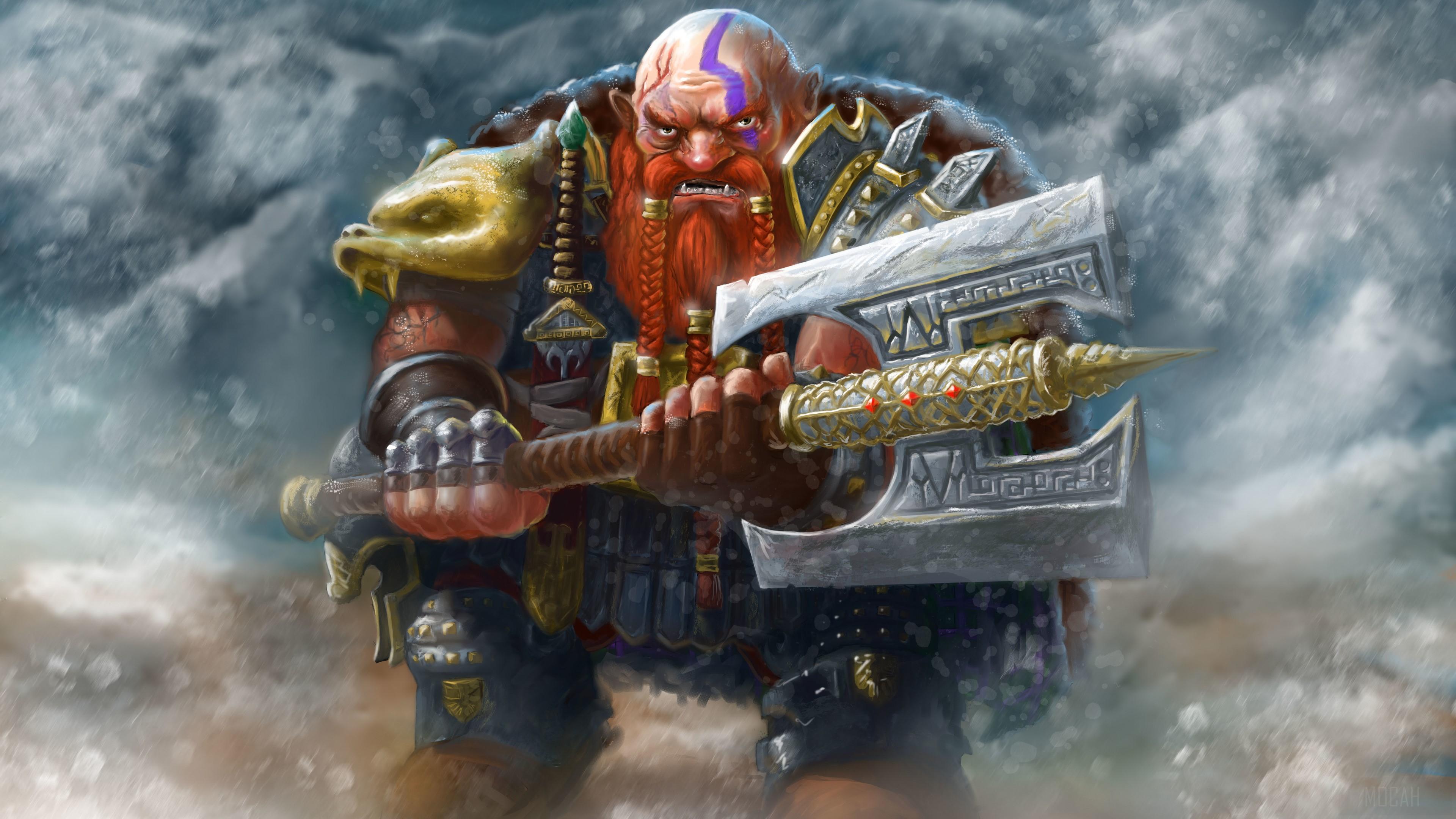 HD wallpaper, Dwarf With His Metal Hammer 4K