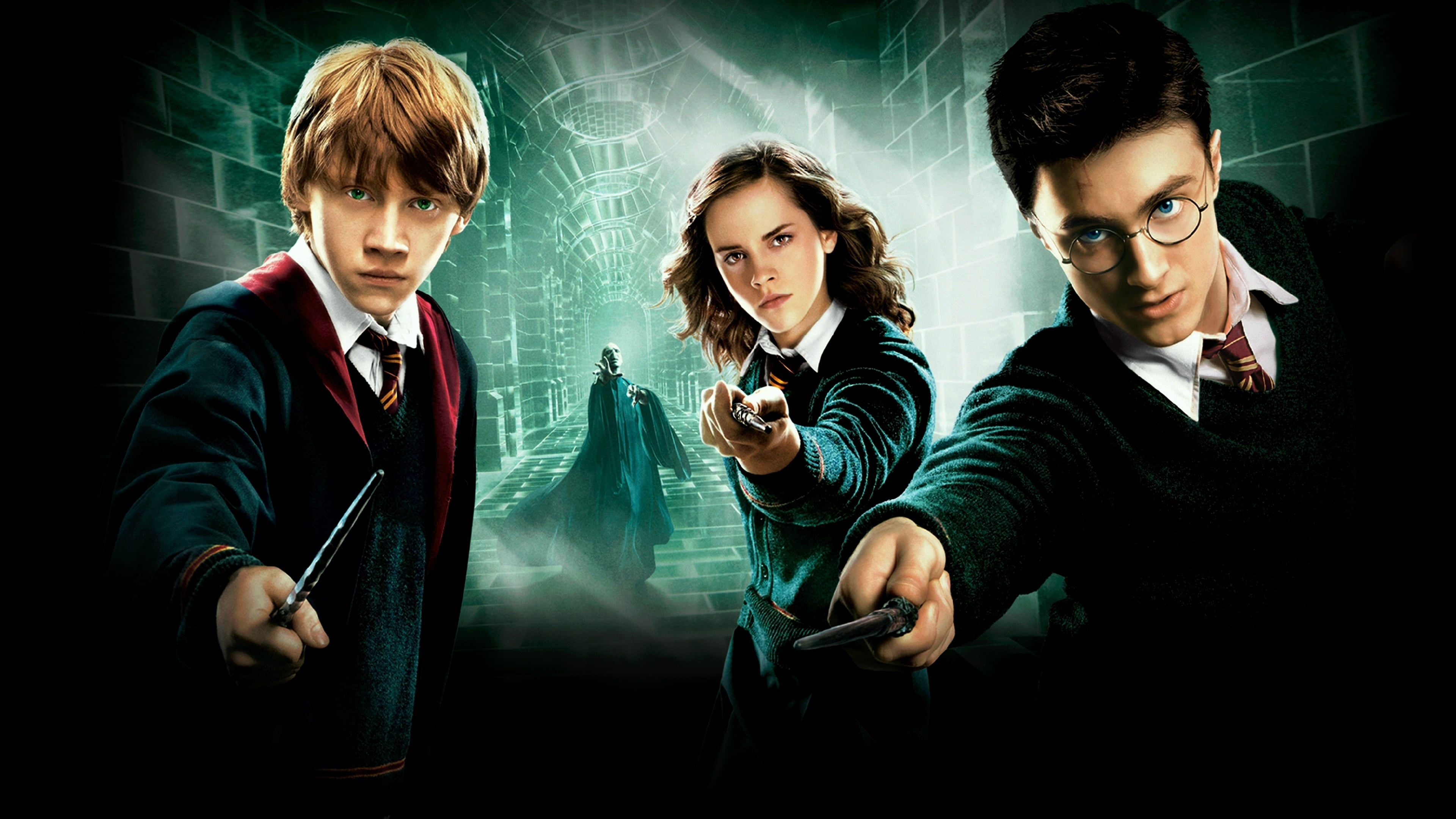 HD wallpaper, Emma Watson As Hermione Granger, Ron Weasley, Harry Potter And The Order Of The Phoenix, Daniel Radcliffe As Harry Potter