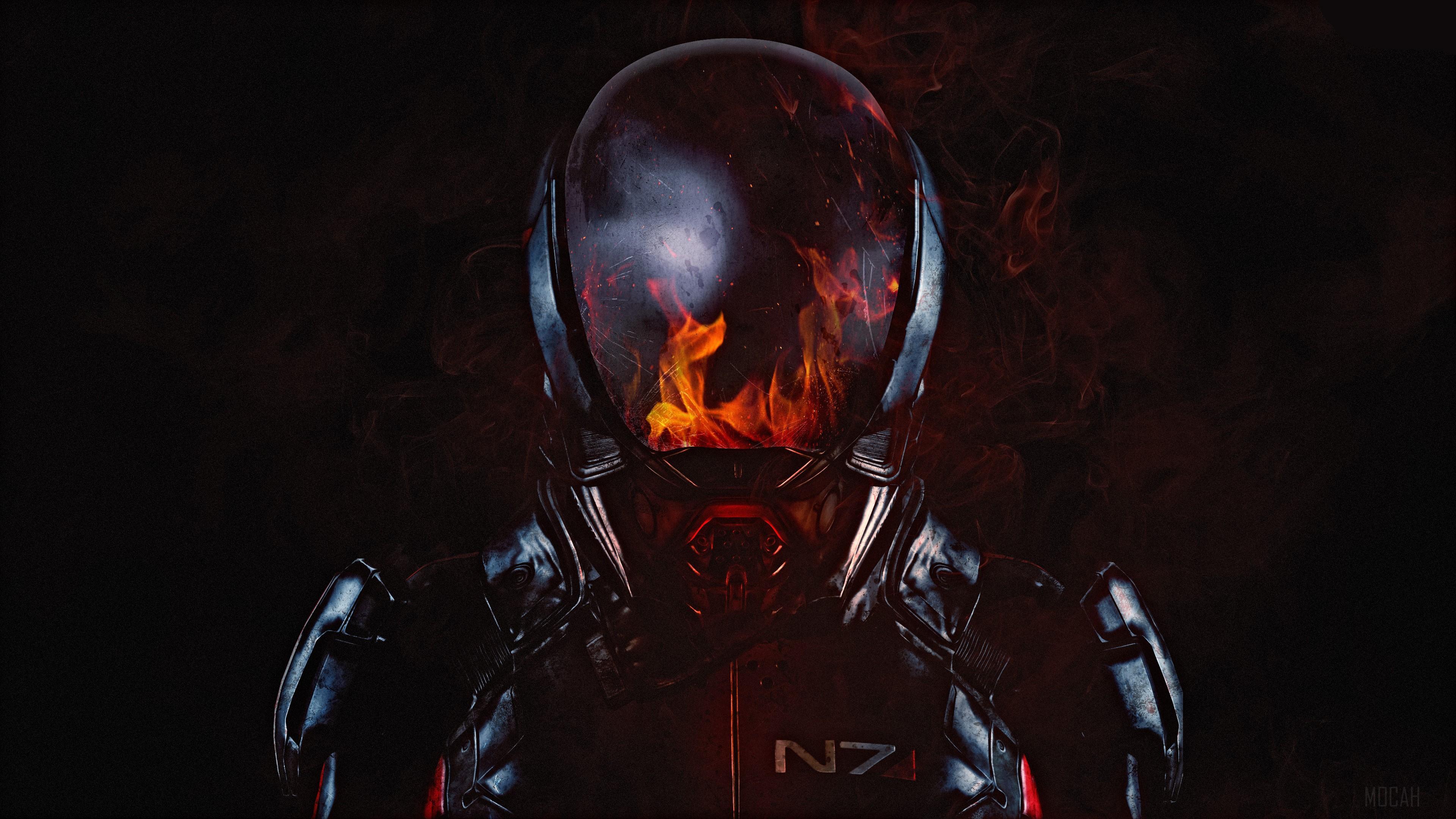 HD wallpaper, Fire Mass Effect Andromeda 4K