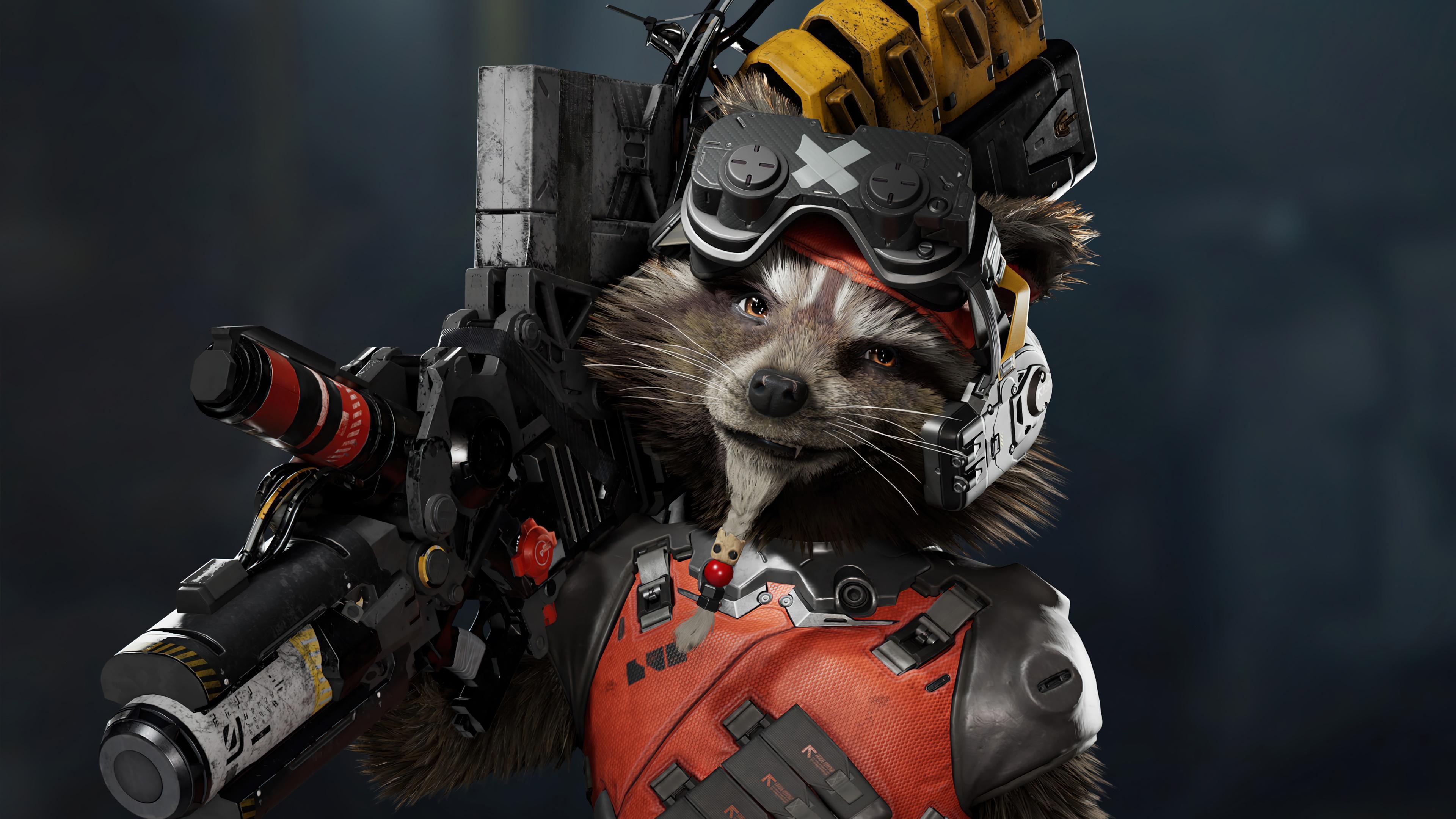 HD wallpaper, Marvels Guardians Of The Galaxy, Rocket Raccoon, Game, 4K, Pc