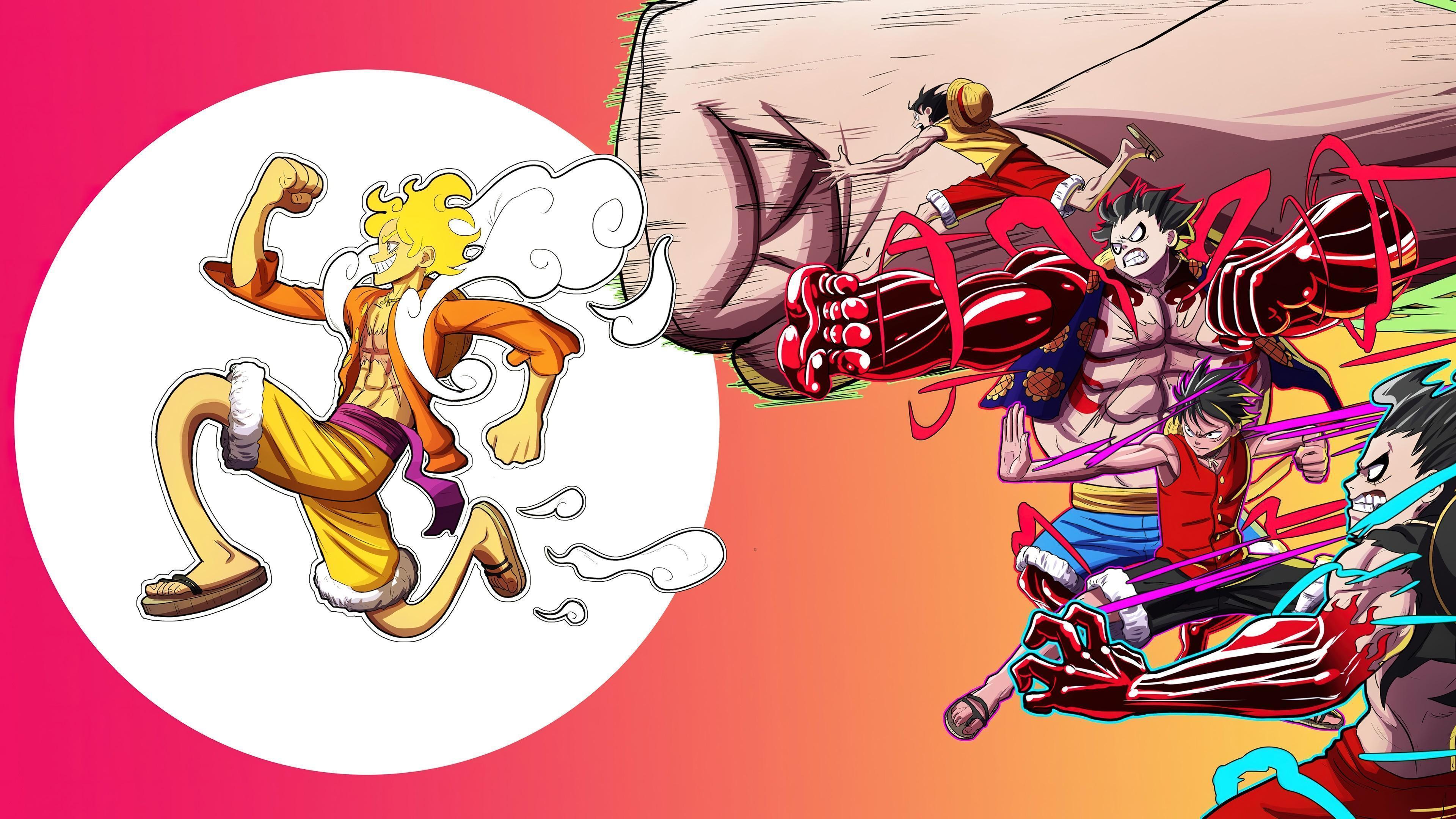 HD wallpaper, Gear 5, One Piece, Sun God, Nika, Luffy, 4K
