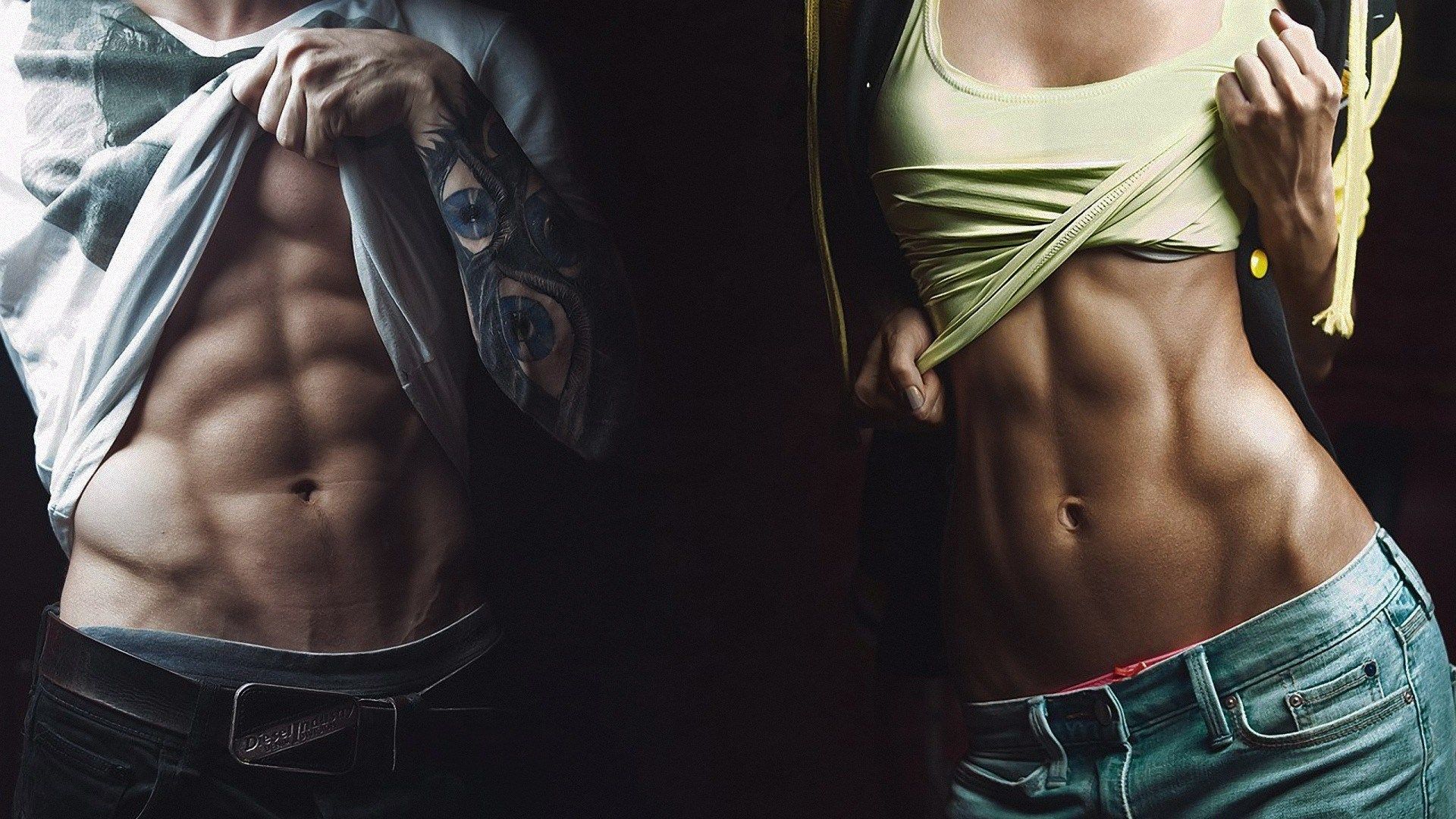 HD wallpaper, Abs, Girl, Fitness, Boy, Muscle