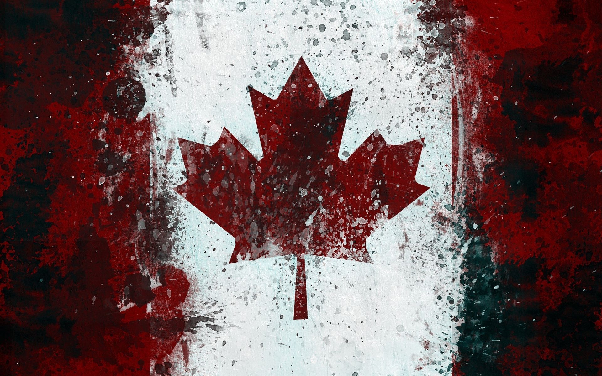 HD wallpaper, Grunge, Canada, Flag