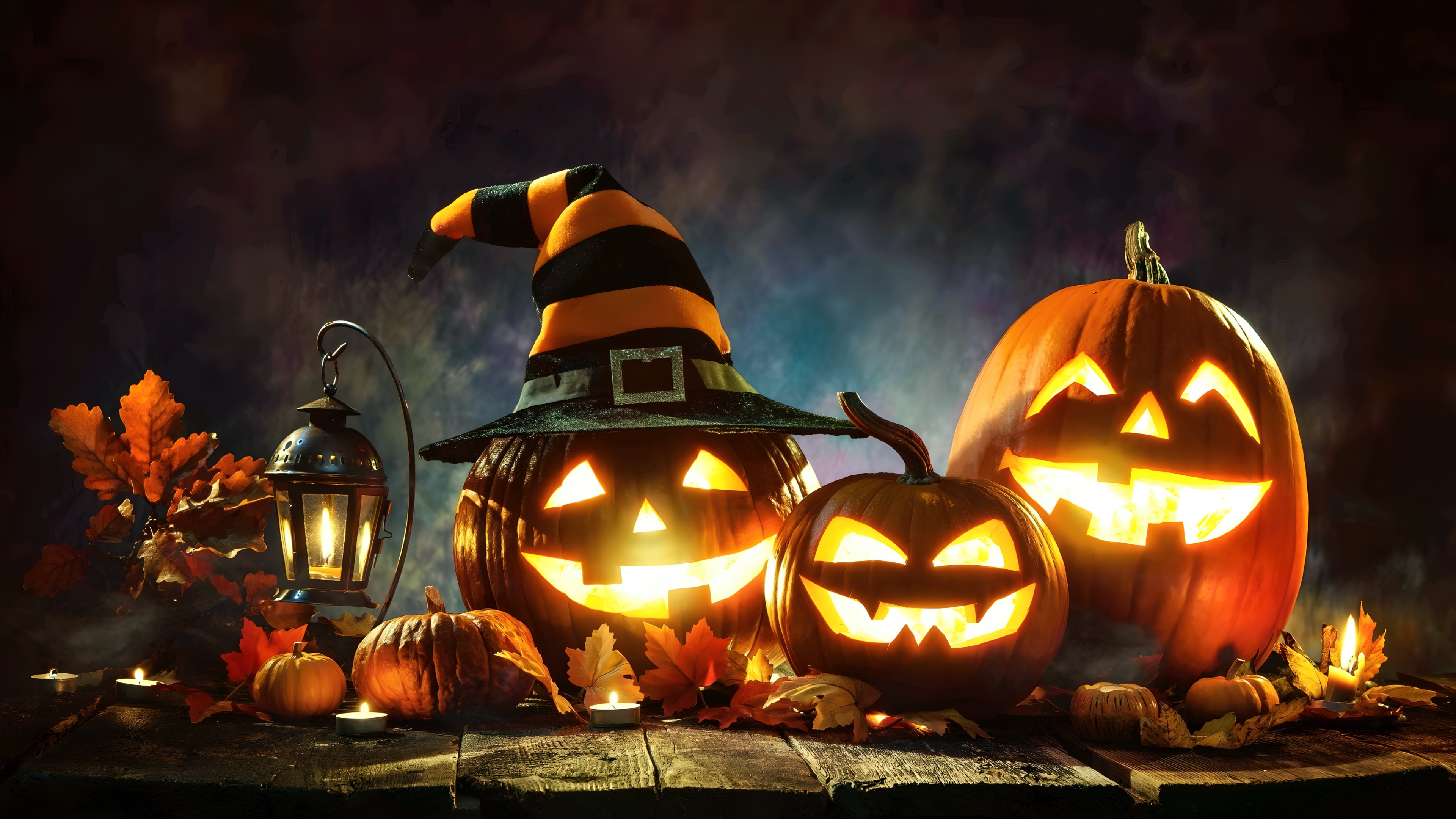 HD wallpaper, Spooky, Halloween Pumpkins, Decoration, Halloween Party