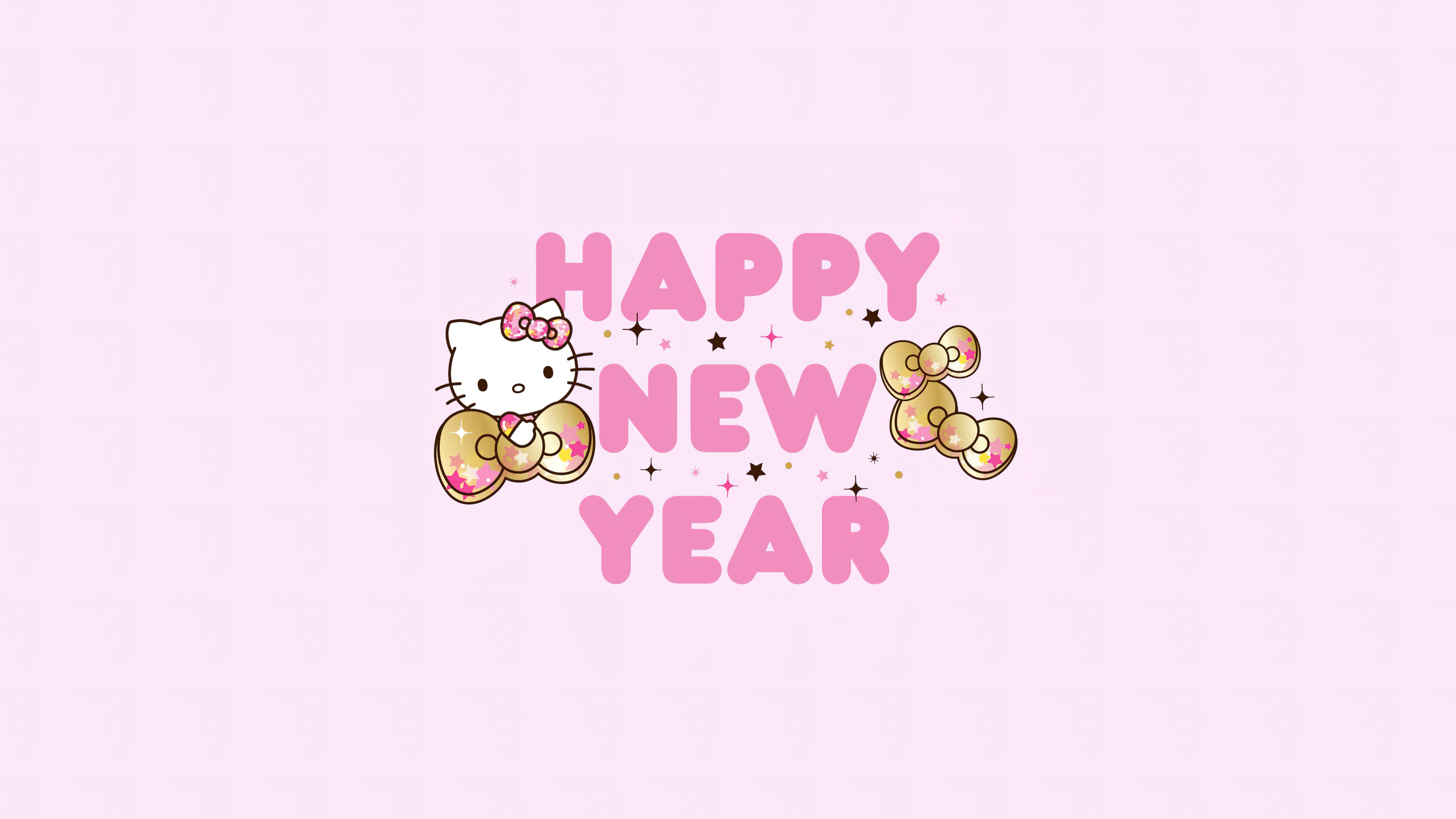 HD wallpaper, Sanrio, Happy New Year, Hello Kitty Background