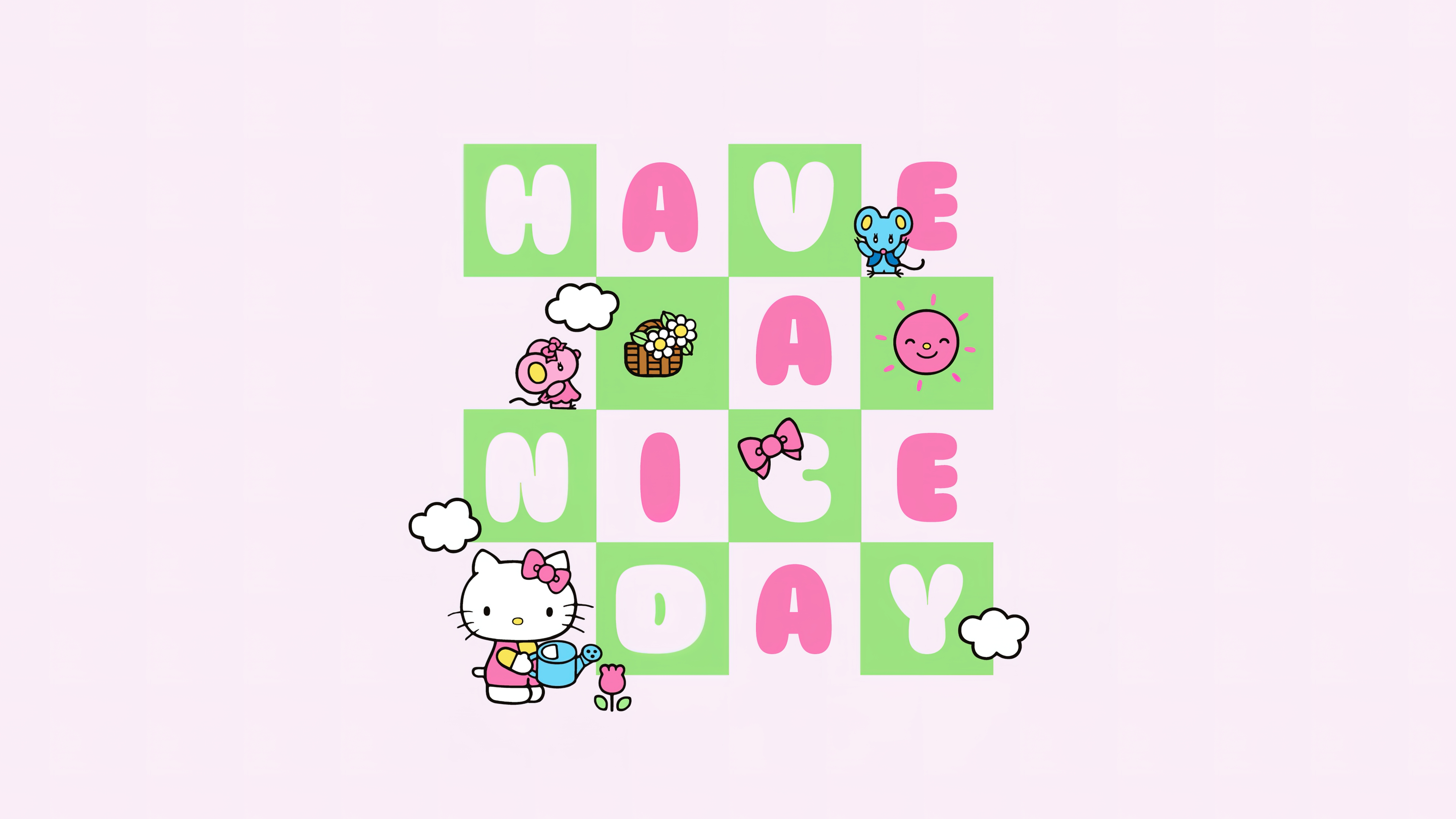 HD wallpaper, Have A Nice Day, Hello Kitty Background, Sanrio
