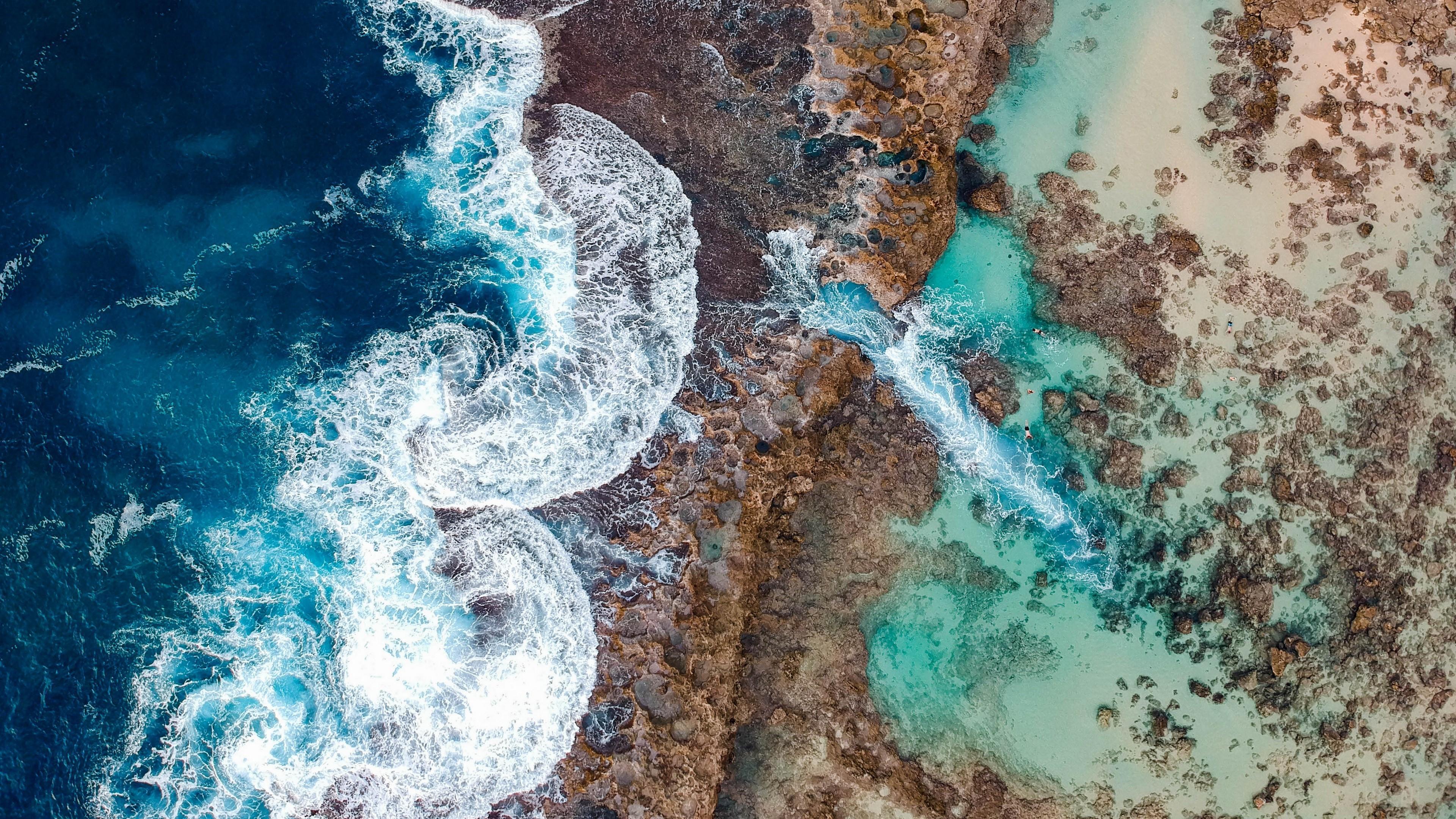 HD wallpaper, Surf, Hawaii 4K, Shore, Ocean, View From Above