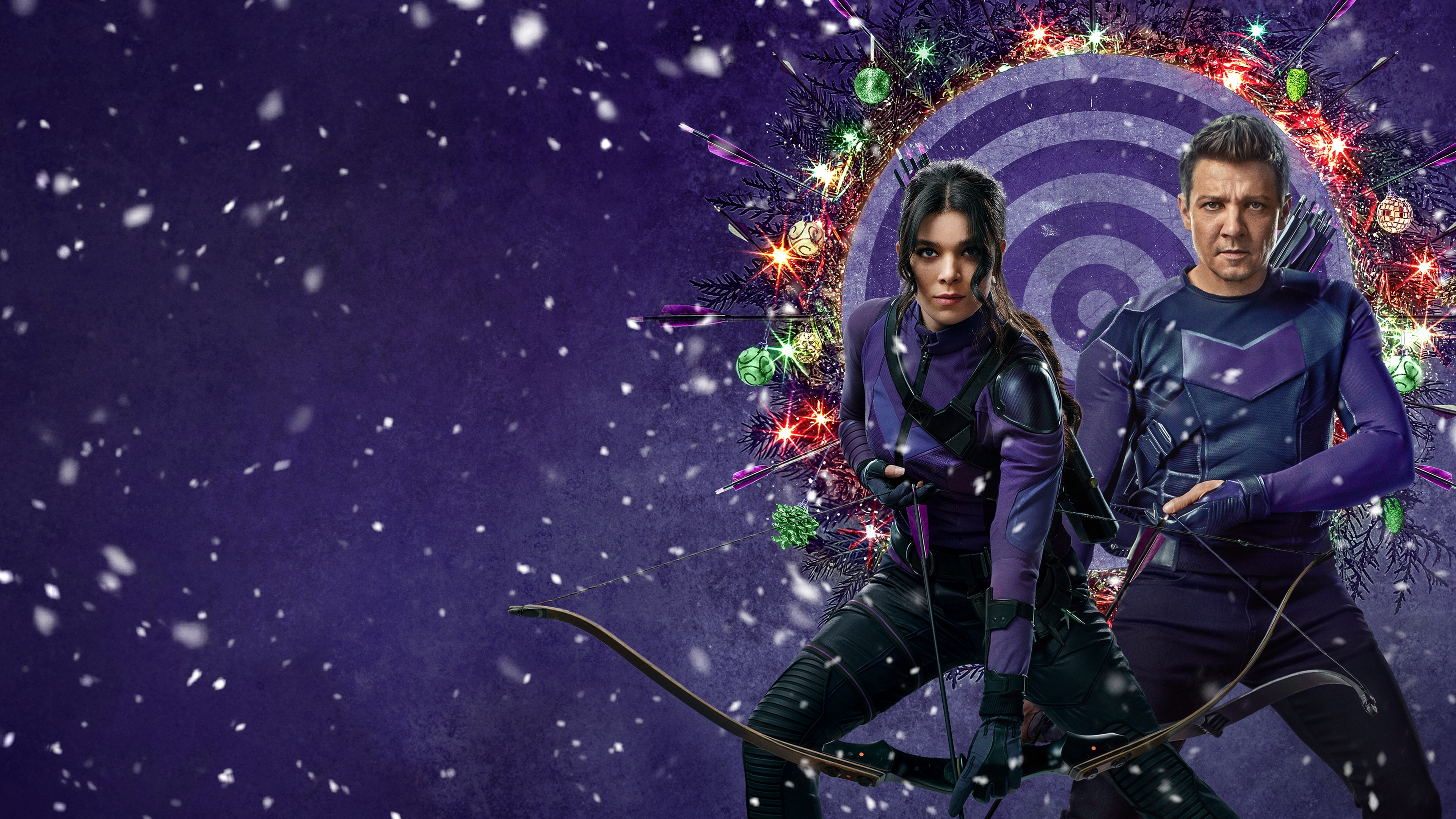 HD wallpaper, Hailee Steinfeld As Kate Bishop, Christmas Special, So This Is Christmas, Hawkeye, Jeremy Renner As Clint Barton