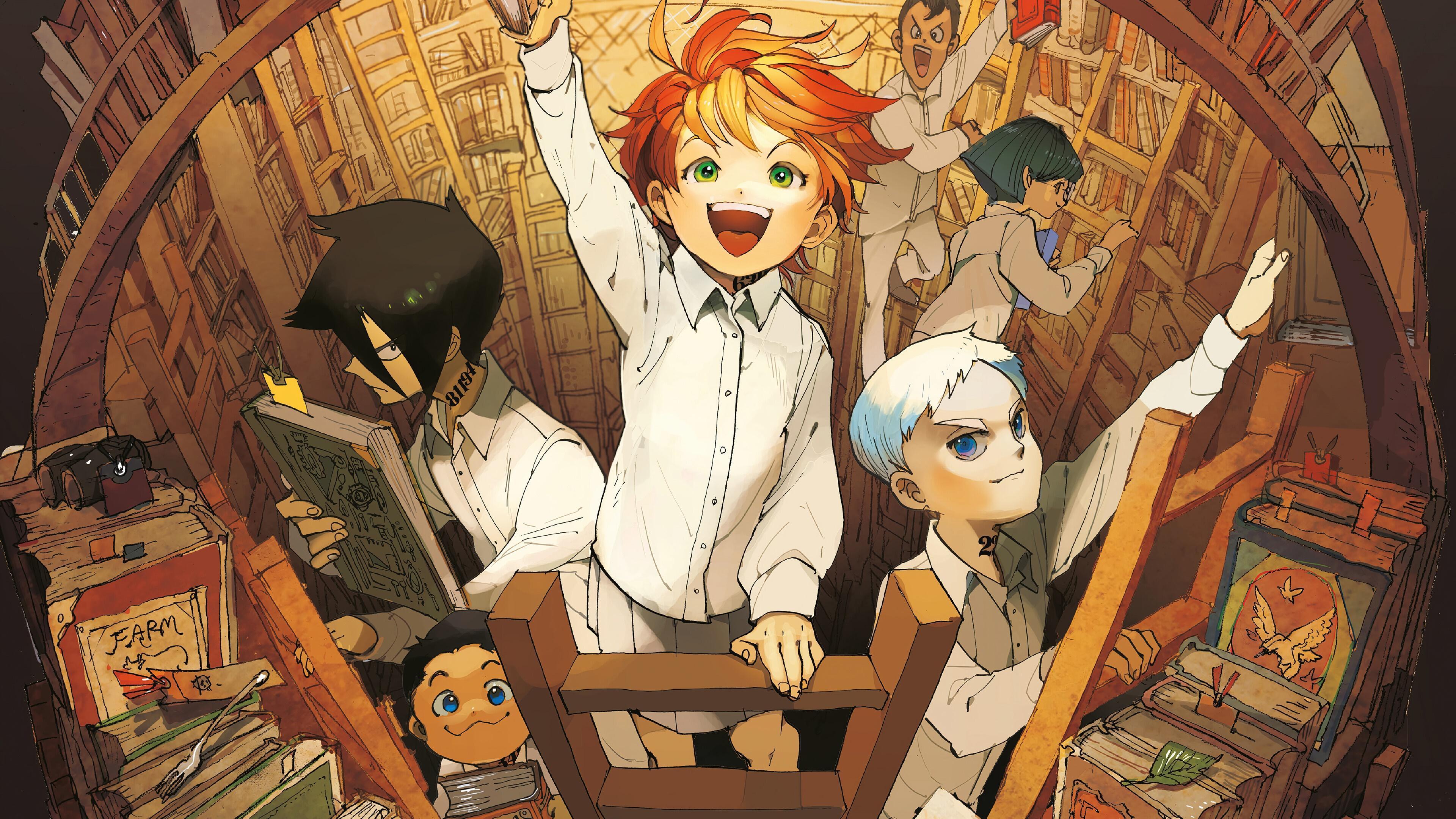 HD wallpaper, Norman, Ray, 4K, Wallpaper, Hd, The Promised Neverland, Emma