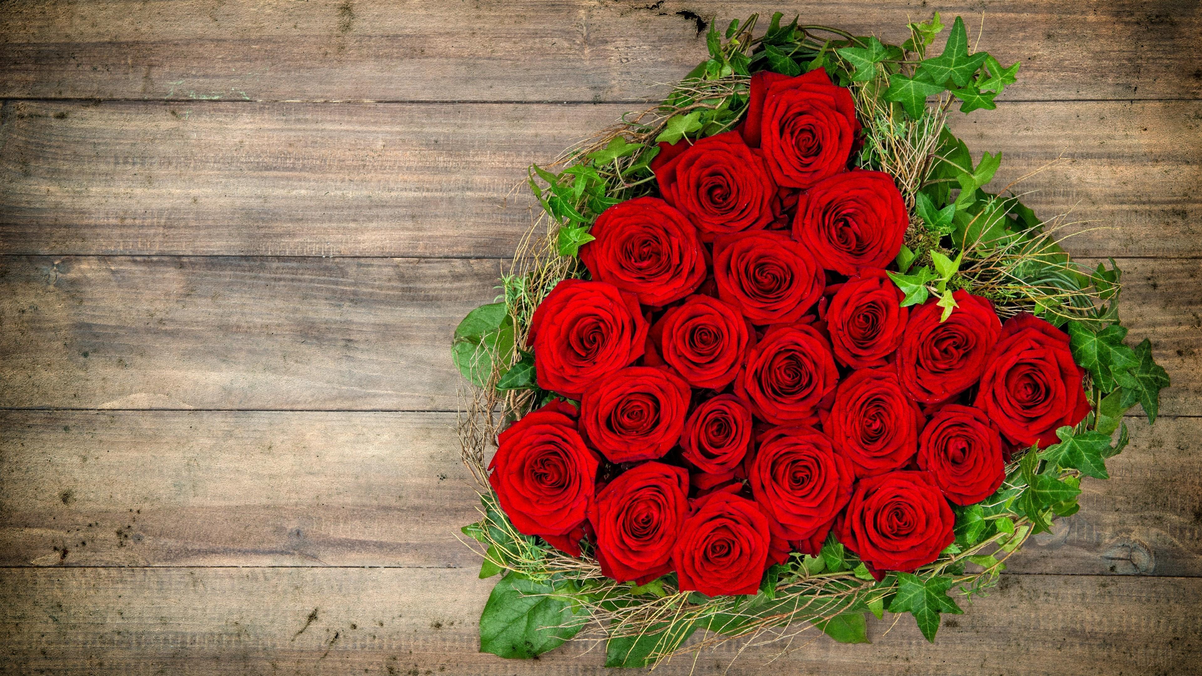 HD wallpaper, Heart, Rose 4K, Red Flower, Romantic, Red Rose, Love