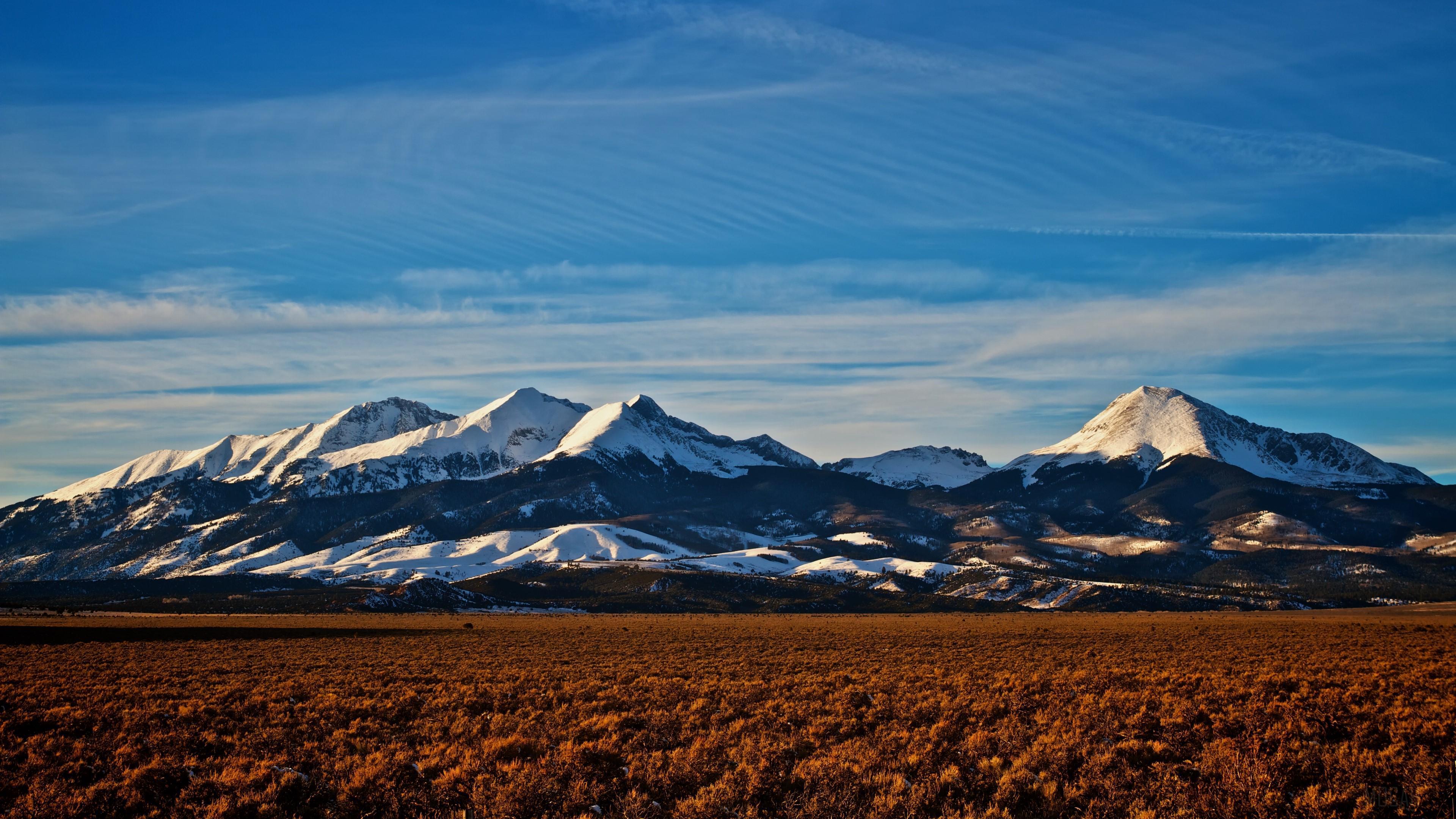 HD wallpaper, Sky 4K, Colorado, Horizon, Peaks, Mountains, Snowy