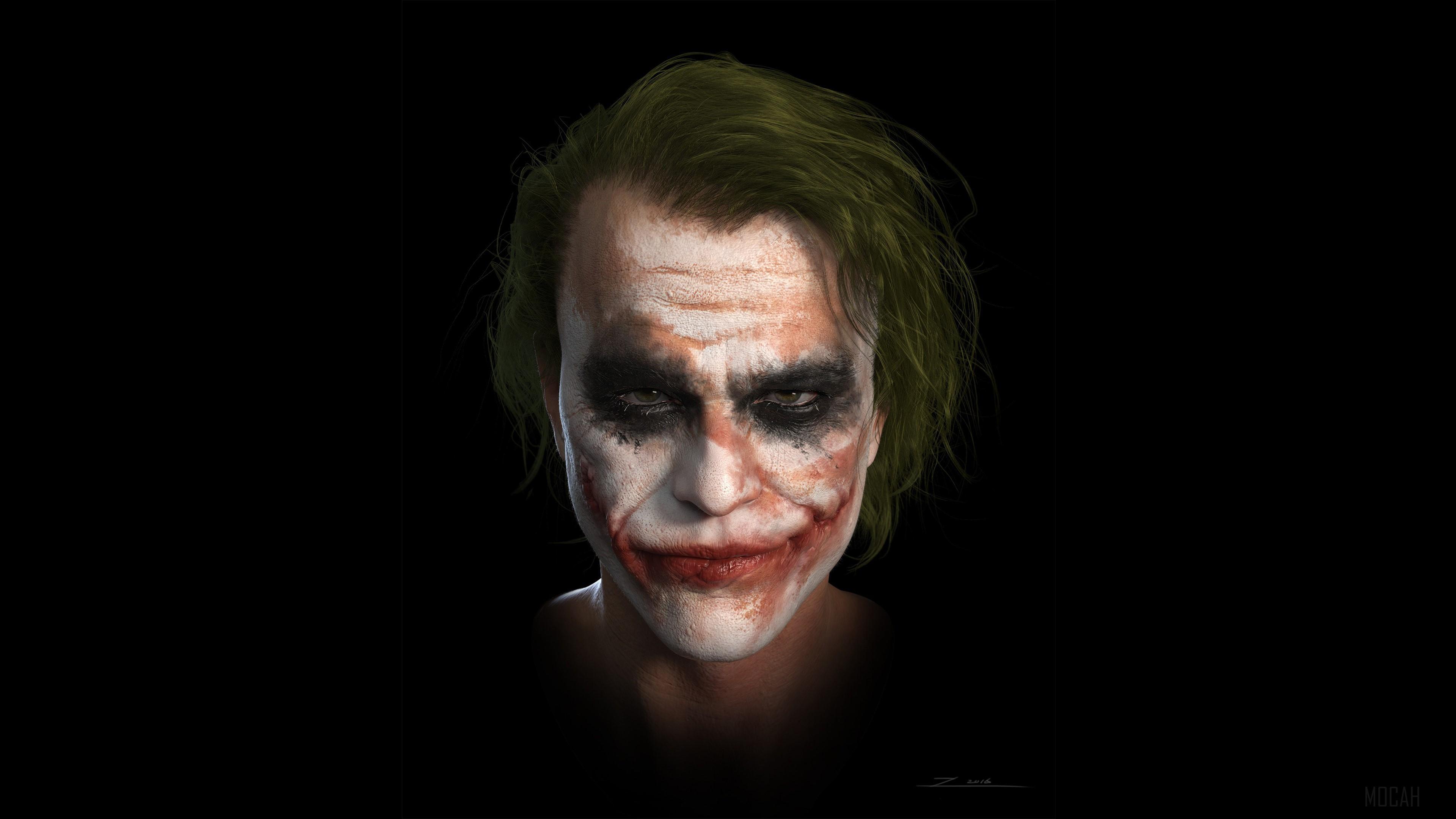 HD wallpaper, Joker Heath Ledger 4K Art 4K
