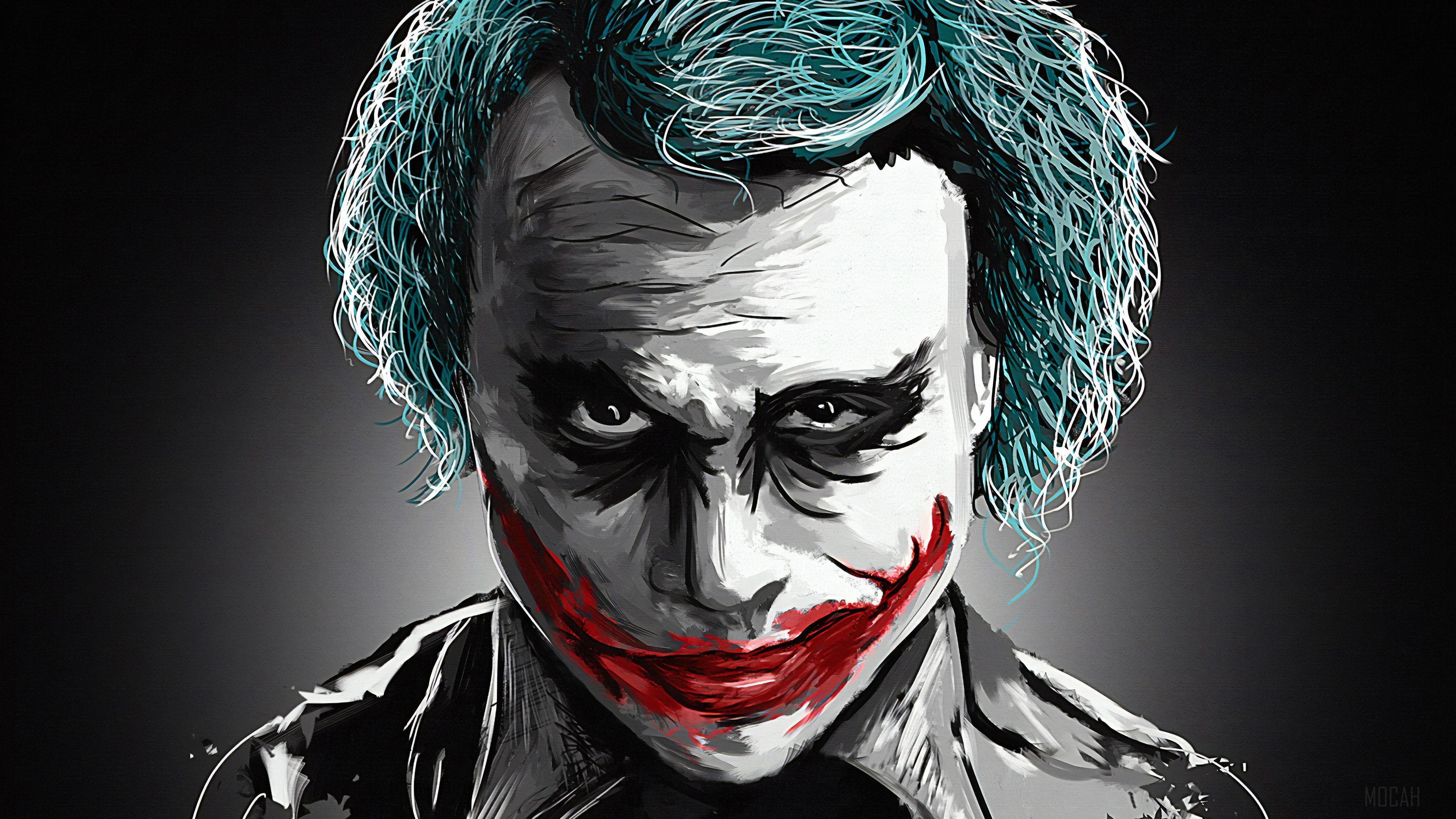 HD wallpaper, Joker Heath Ledger Art 4K
