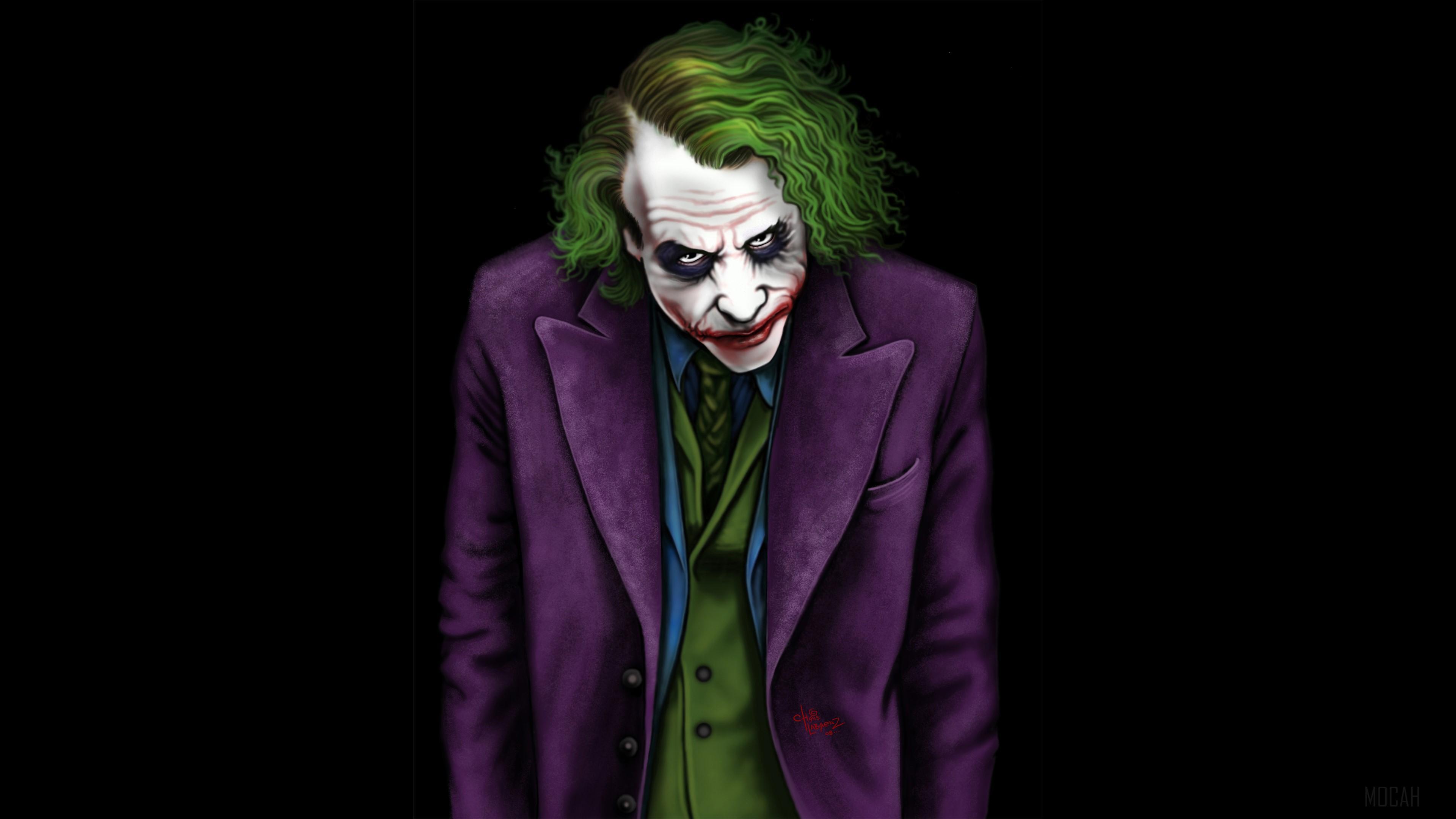 HD wallpaper, Joker Heath Ledger Artwork 4K