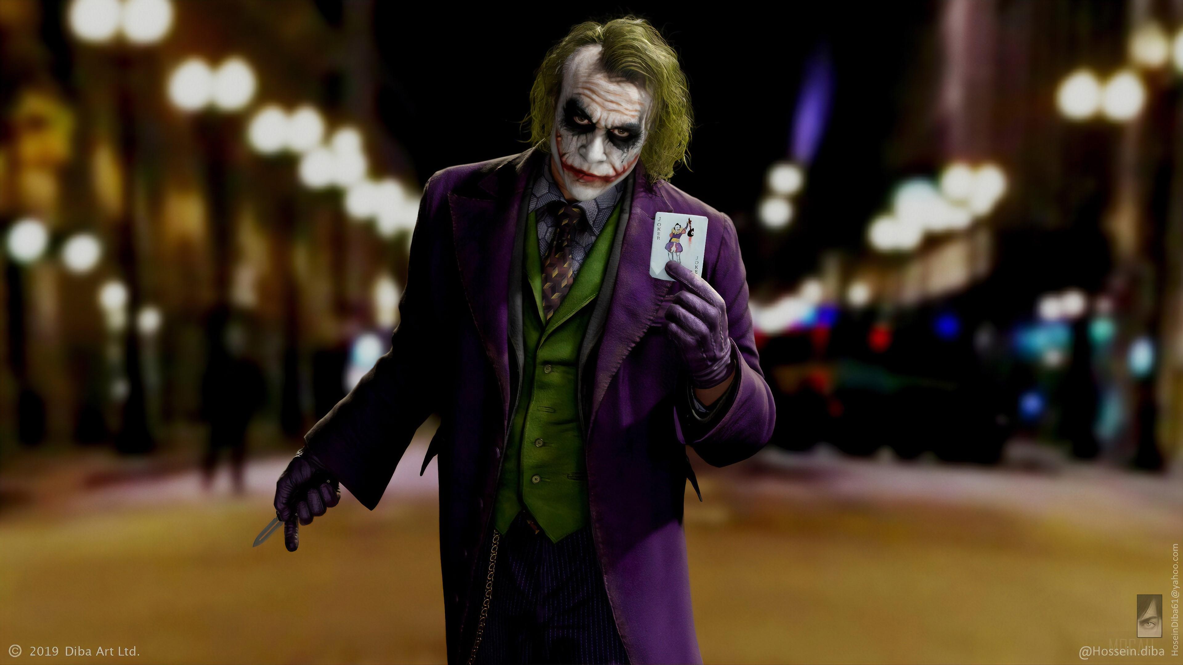 HD wallpaper, Joker Heath Ledger Flip It 4K