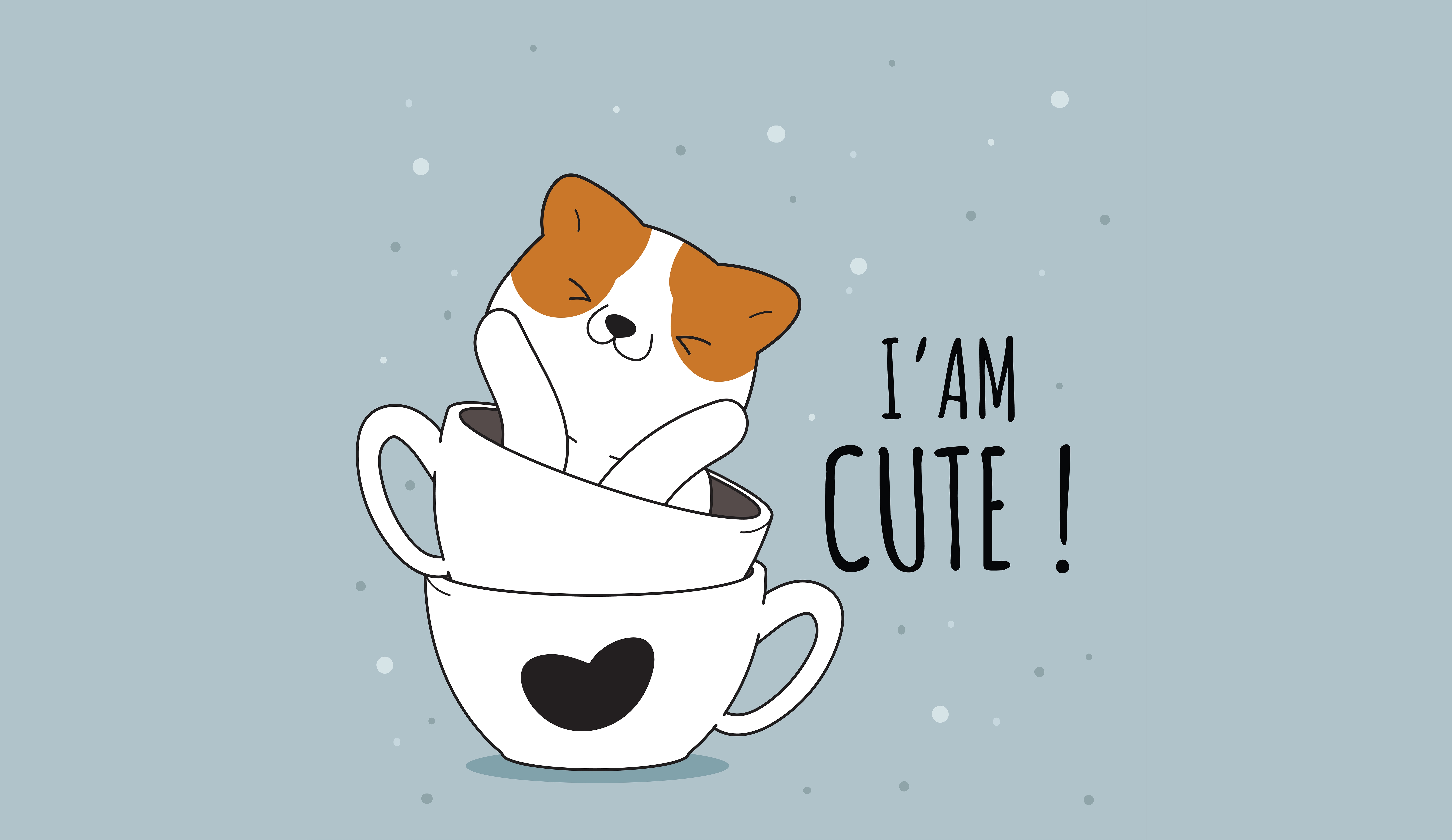 HD wallpaper, Adorable, 5K, I Am Cute, 8K, Kawaii Dog, Cartoon, Cute Puppy
