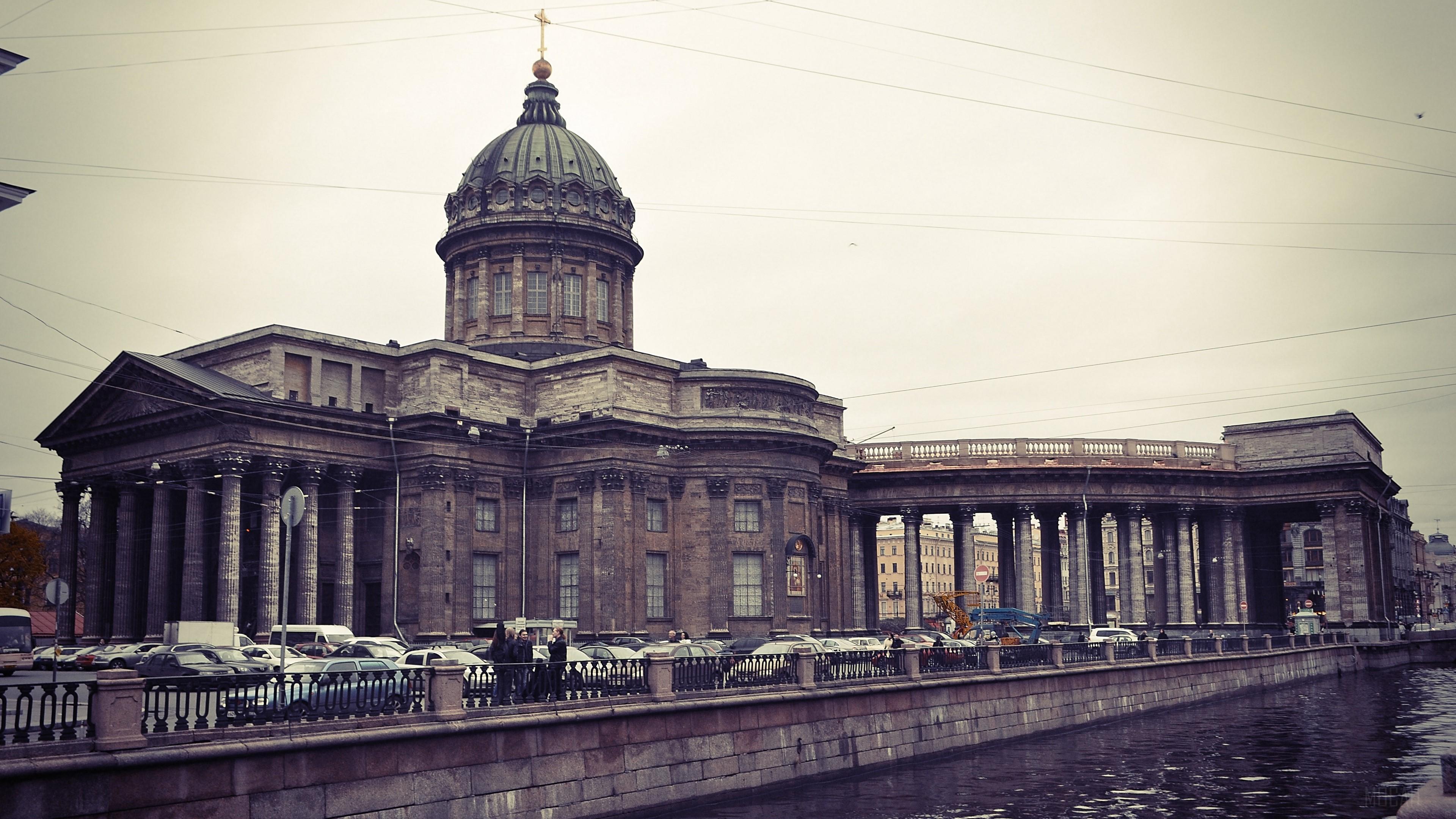 HD wallpaper, Quay, St Petersburg, Kazan Cathedral 4K, River