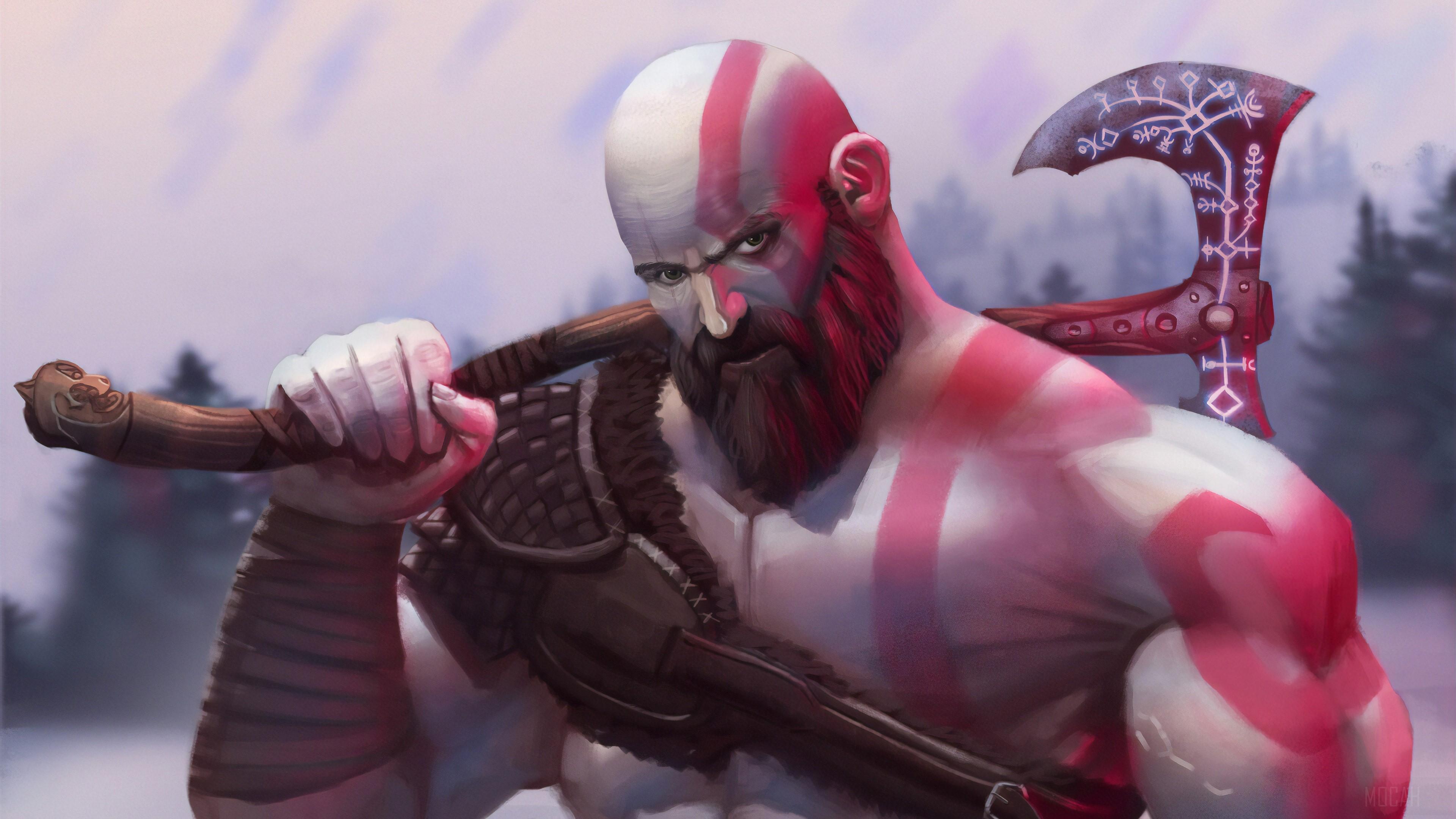 HD wallpaper, Kratos Hammer 4K