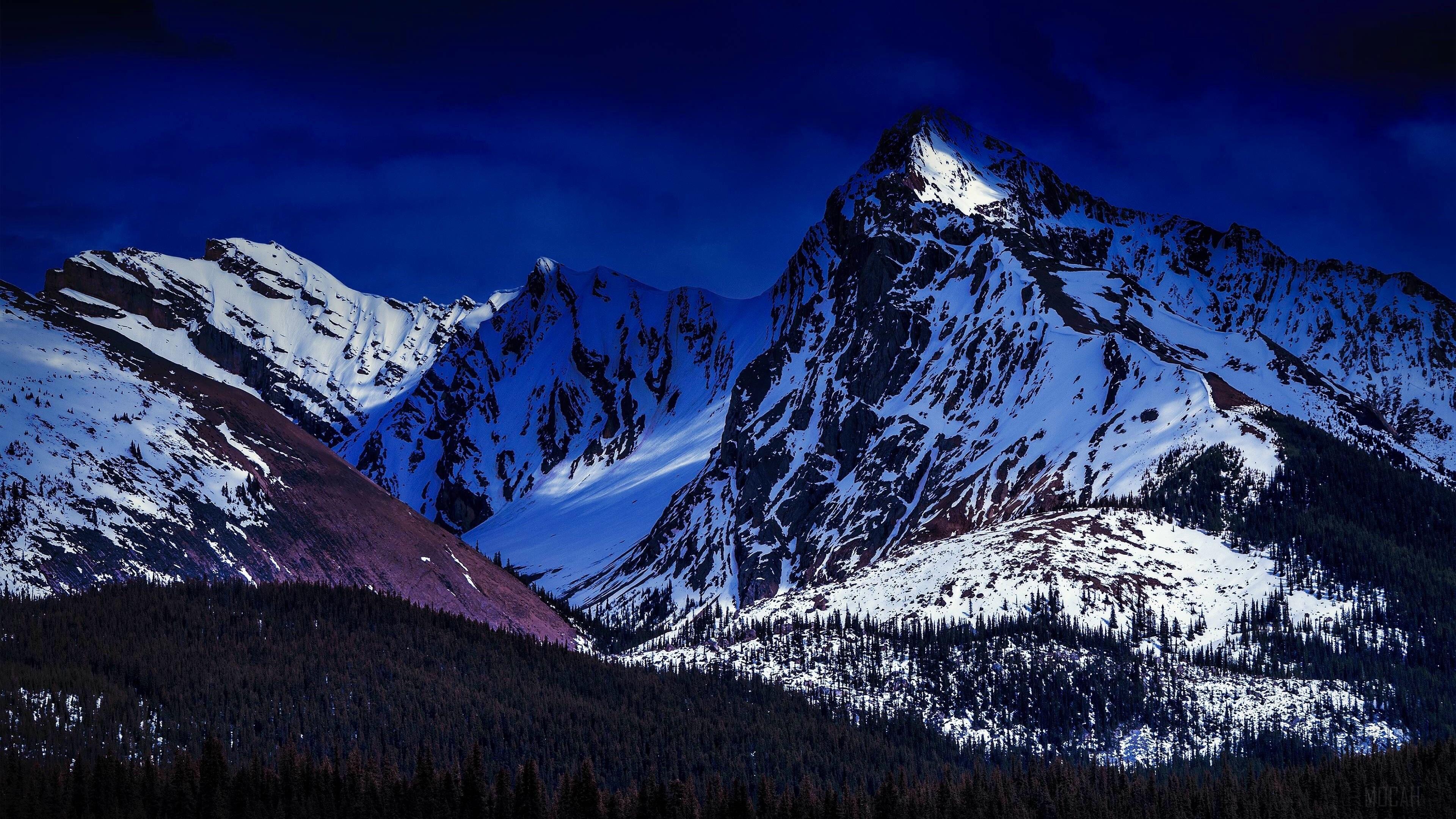 HD wallpaper, Landscape Snowy Mountains 4K