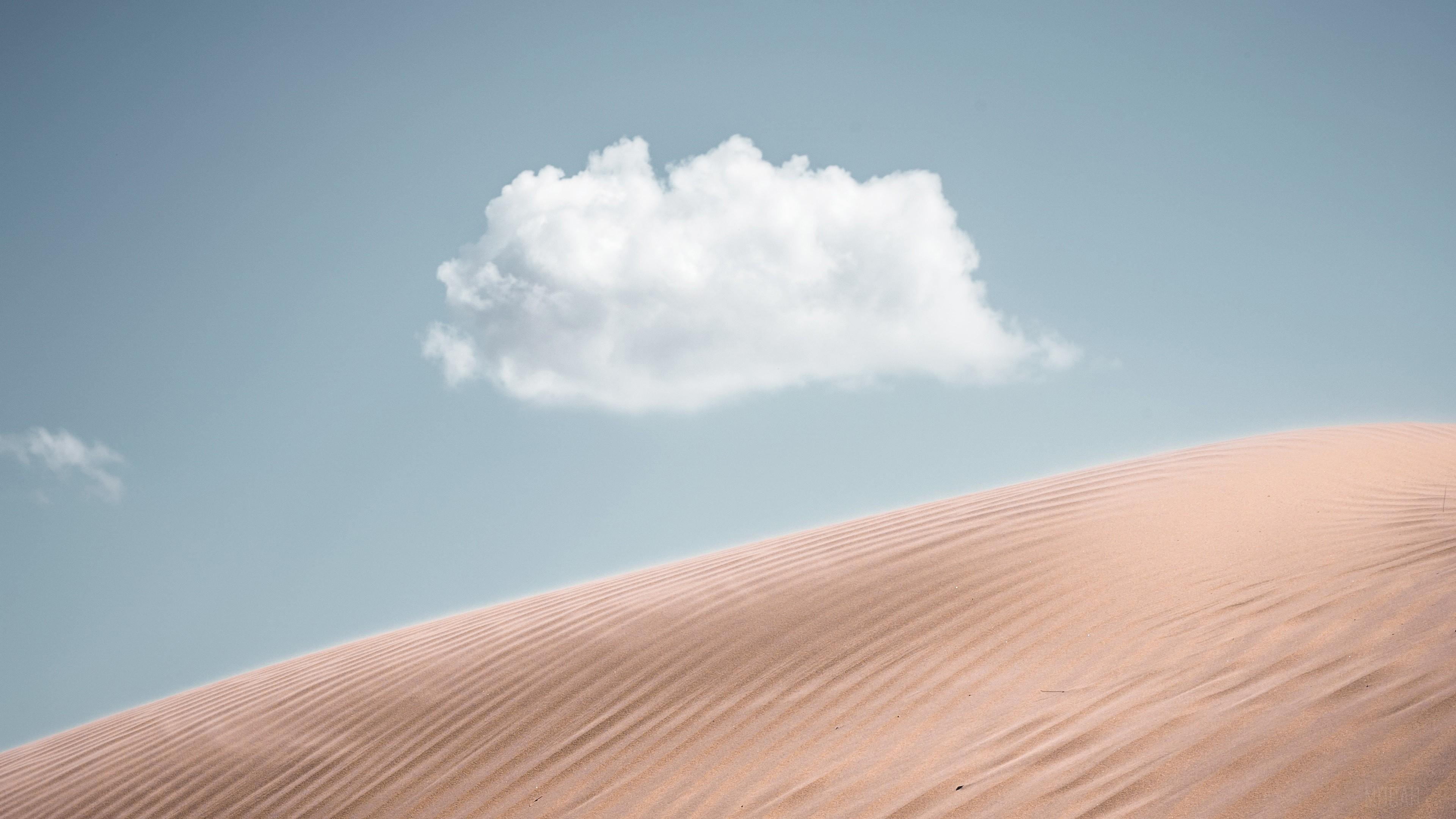 HD wallpaper, Lonely Cloud Above Desert 4K