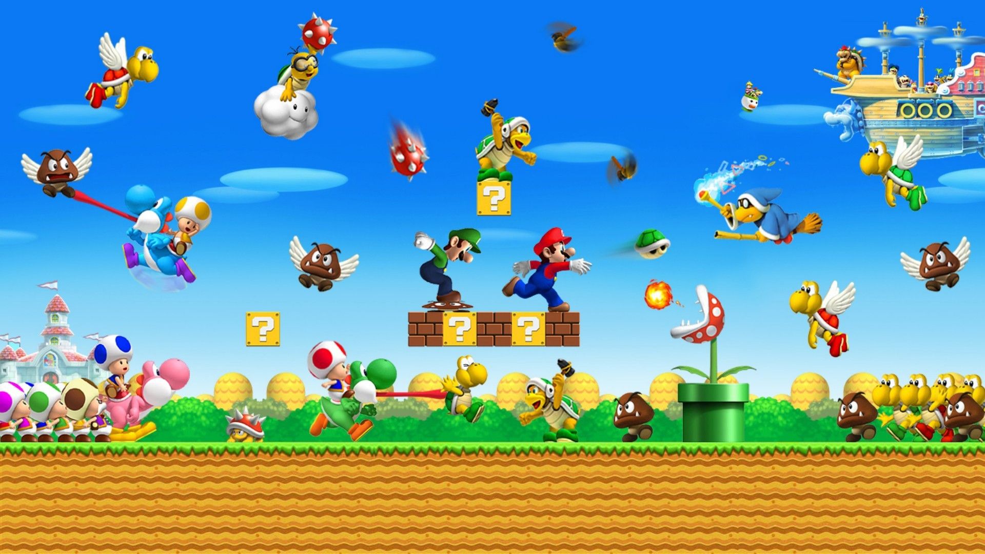 HD wallpaper, Background, Mario, Bros
