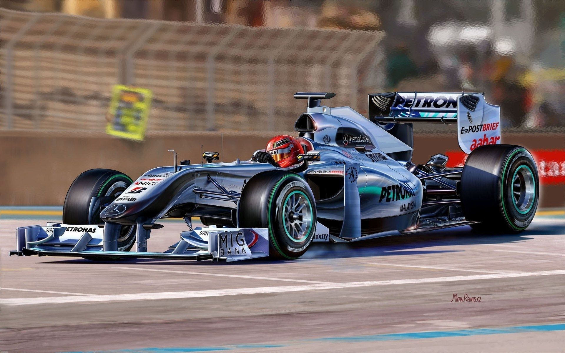 HD wallpaper, Michael, Mercedes, 1, Schumacher, Formula, Track, Amg, Petronas
