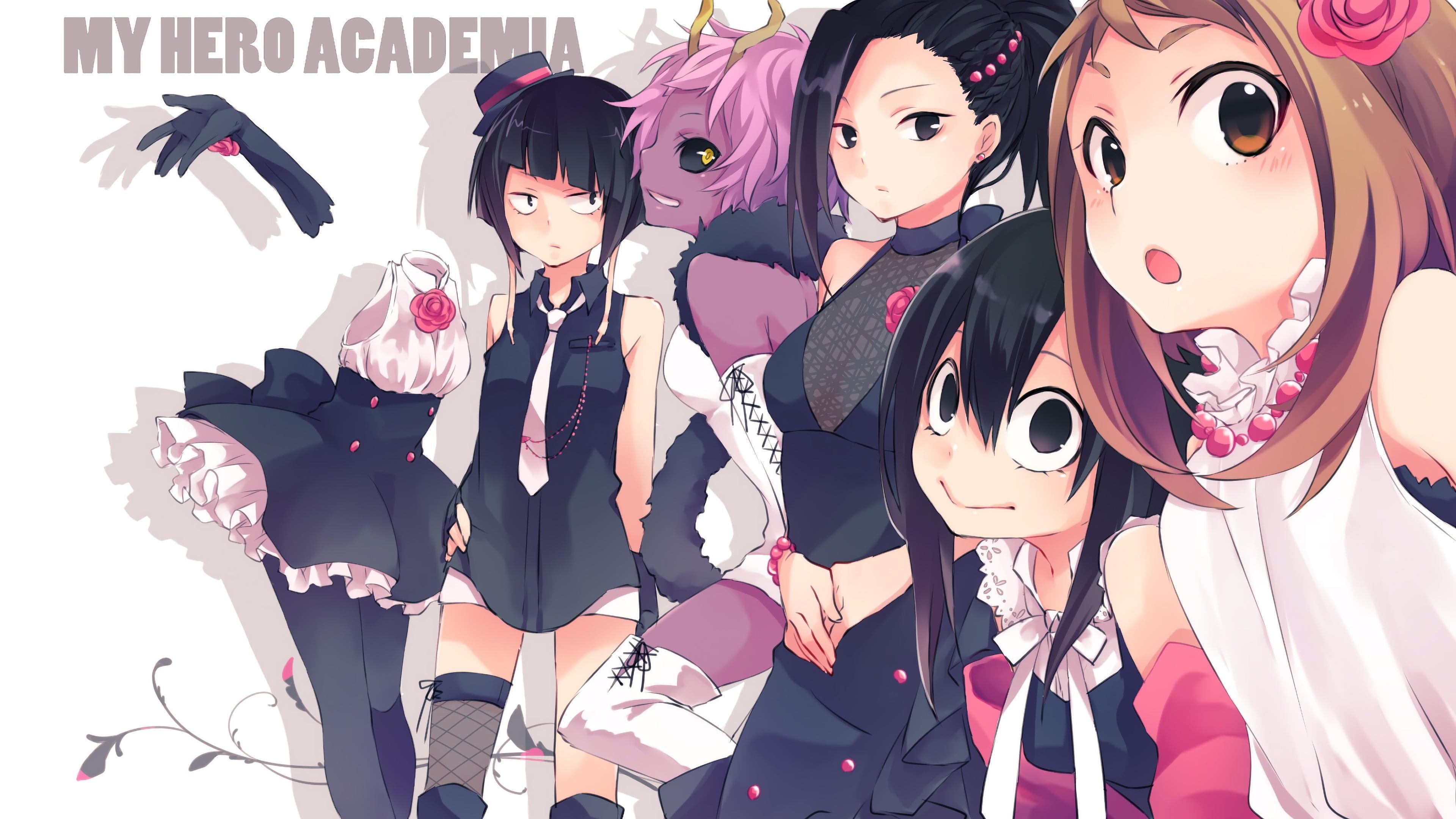 HD wallpaper, Ochaco, 4K, Kyoka, Tsuyu, Girls, My Hero Academia, Mina, Toru, Momo