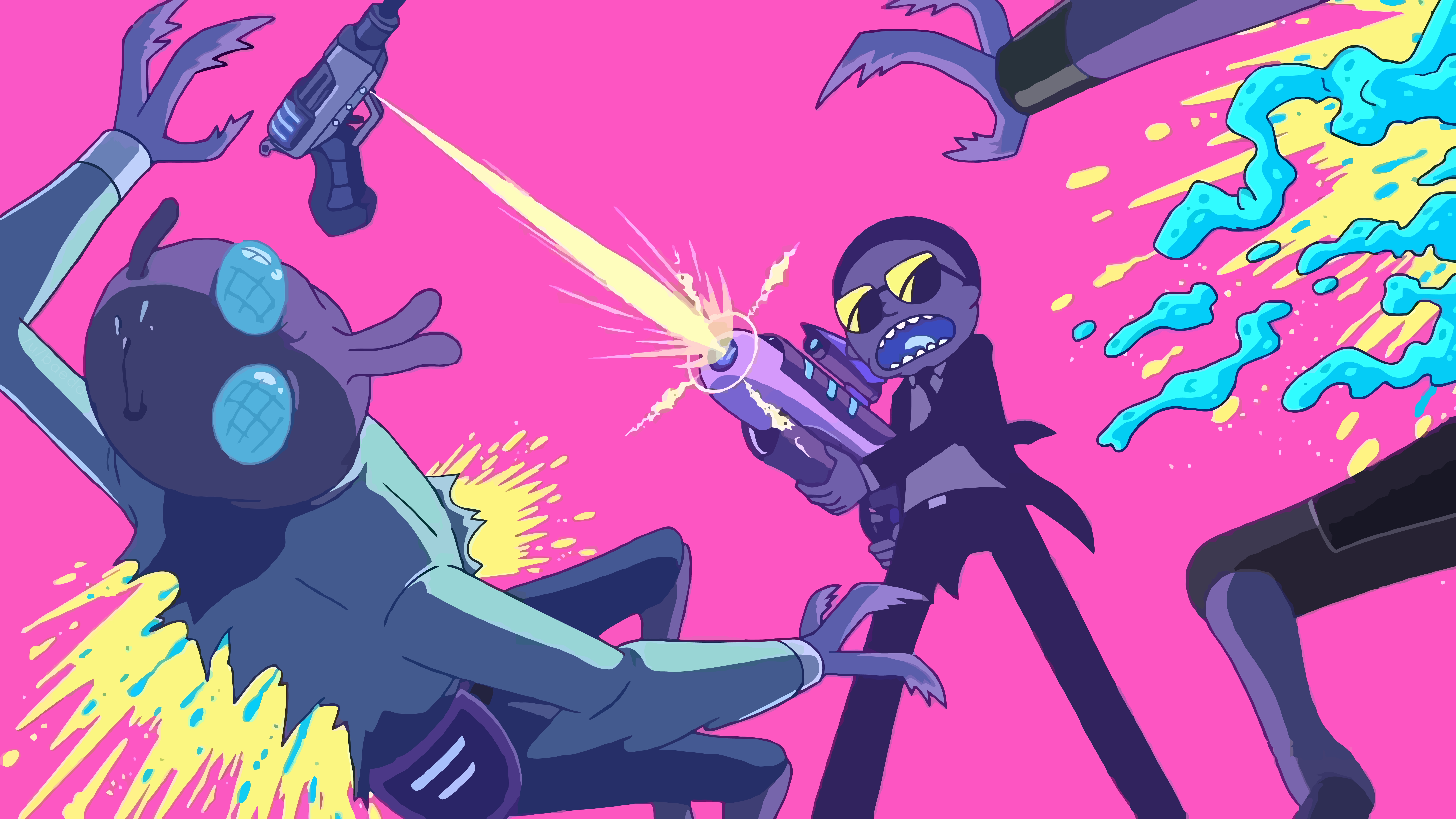 HD wallpaper, Pink Background, Run The Jewels, 5K, 8K, Morty Smith, Rick And Morty
