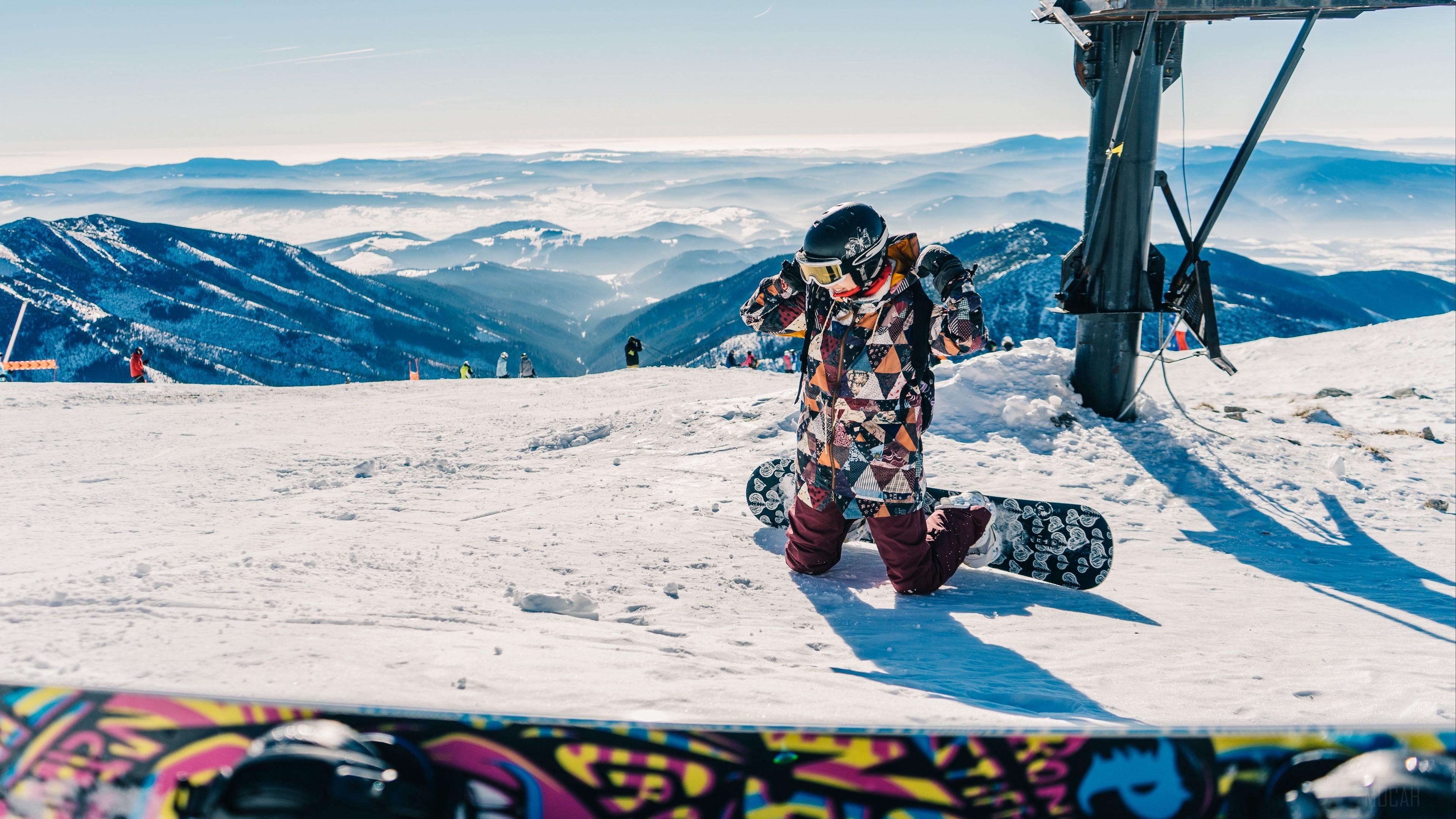 HD wallpaper, Snowboarding, Snow 4K, Snowboarder, Mountain