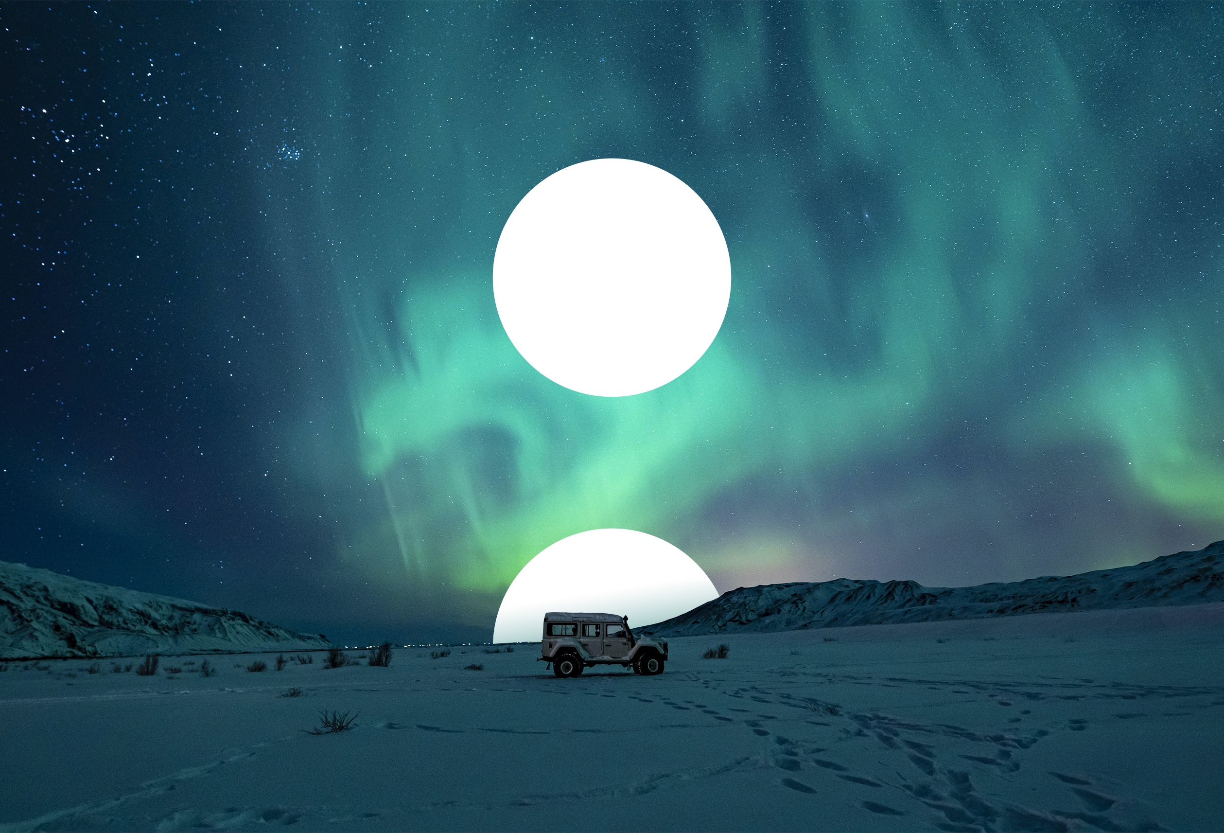HD wallpaper, Aurora Sky, Russia, Polar Regions, Moon, Northern Lights