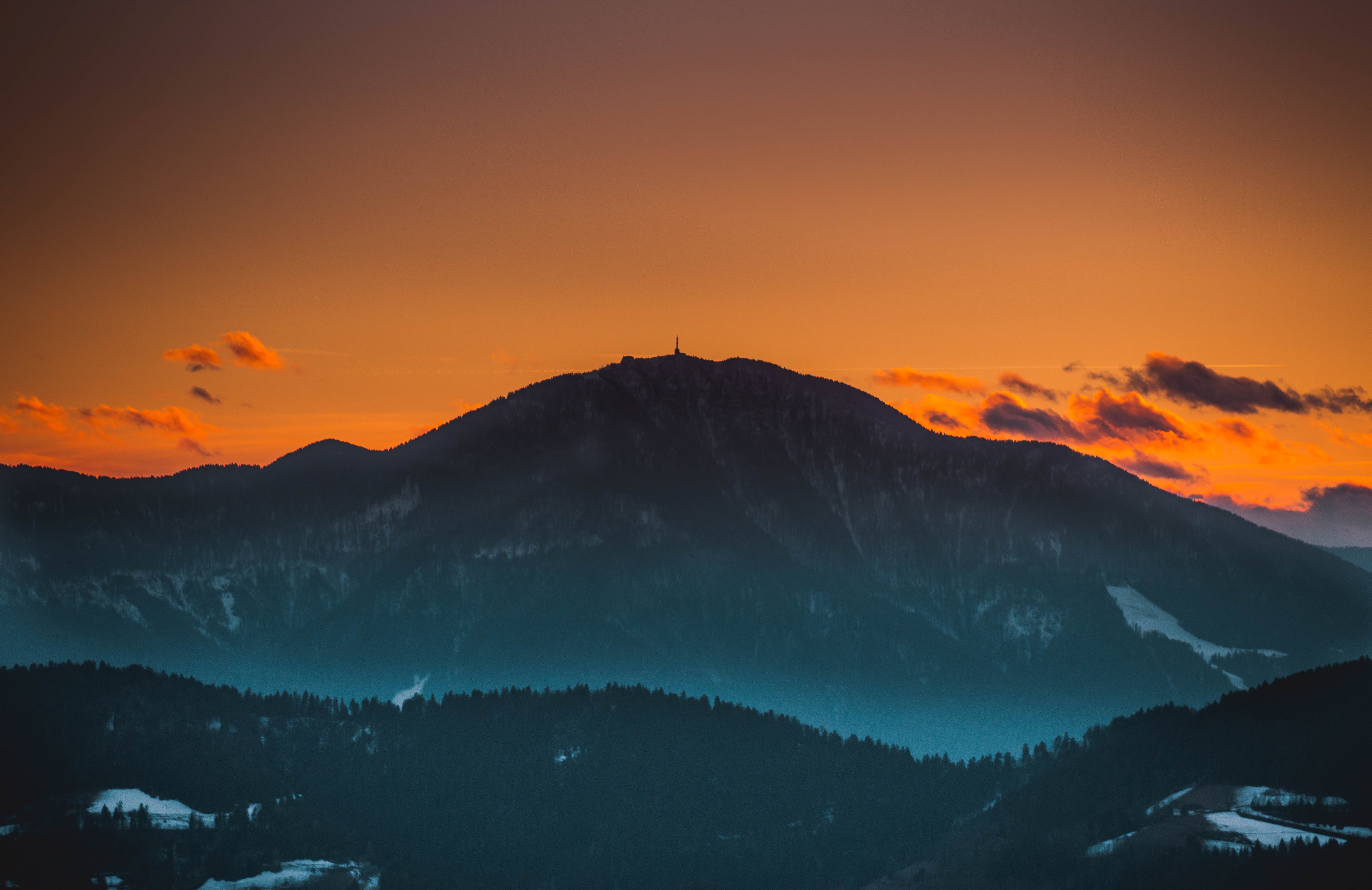 HD wallpaper, 5K, Slovenia, Peak, Evening Sky, Mount St