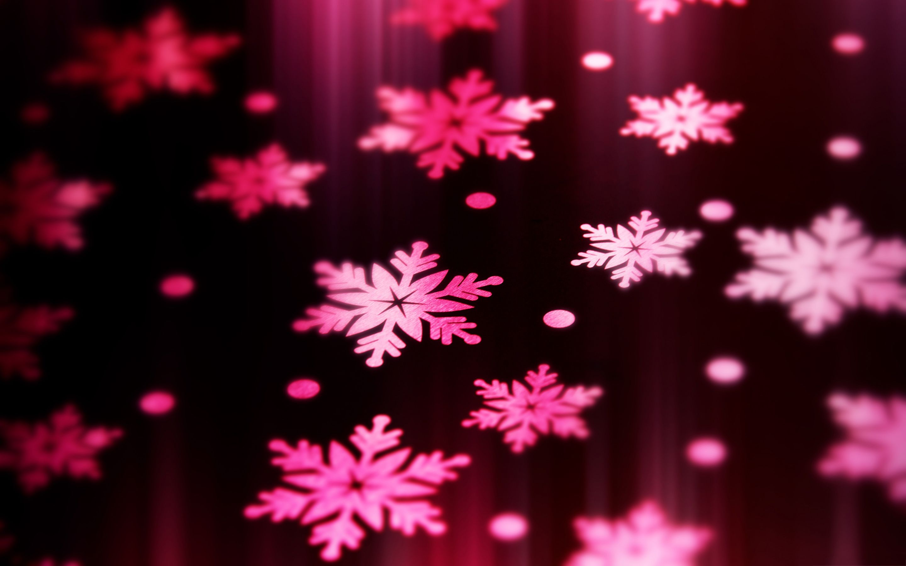 HD wallpaper, Snowflakes, Pink