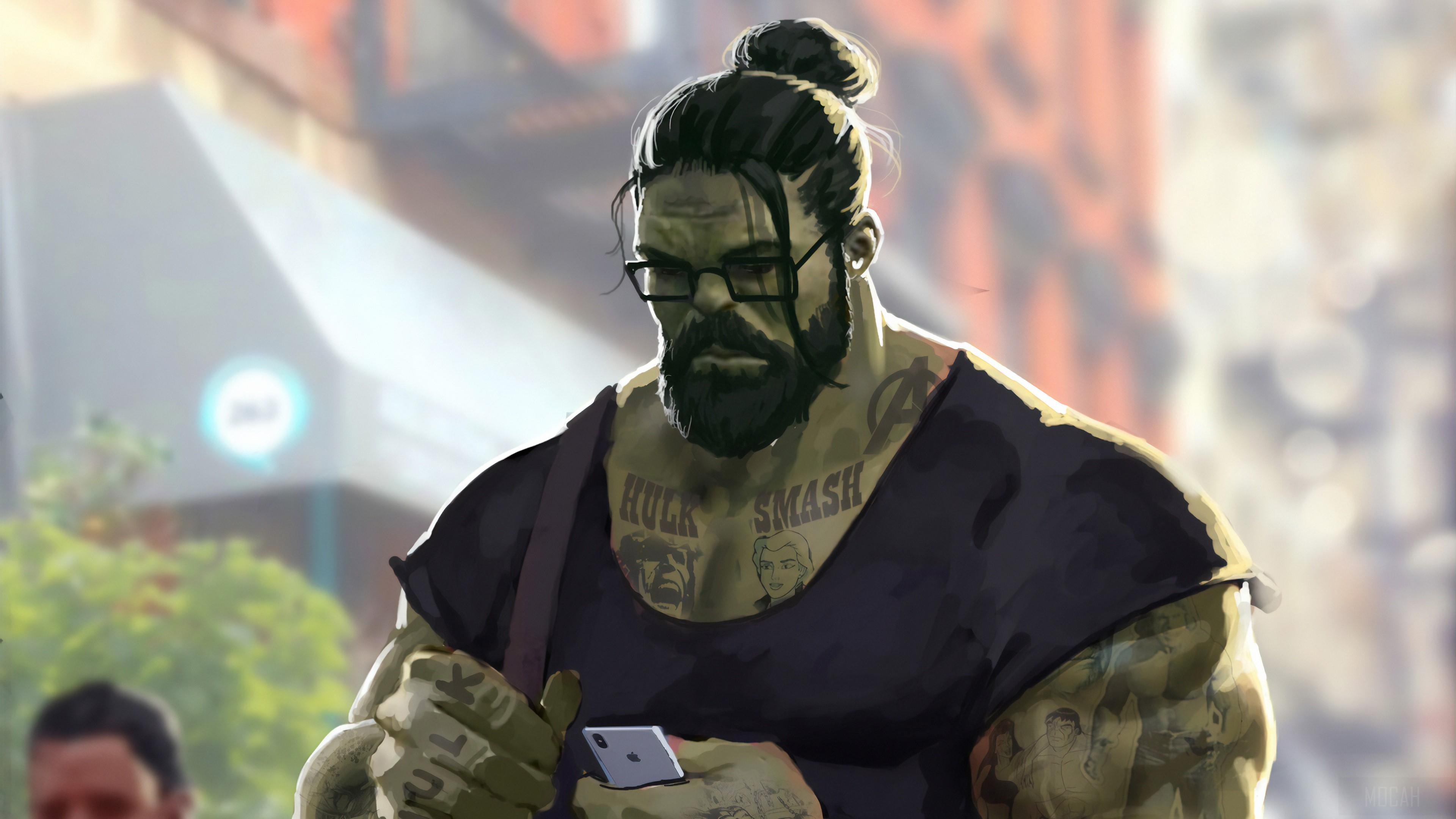 HD wallpaper, Professor Hulk Man Bun 4K