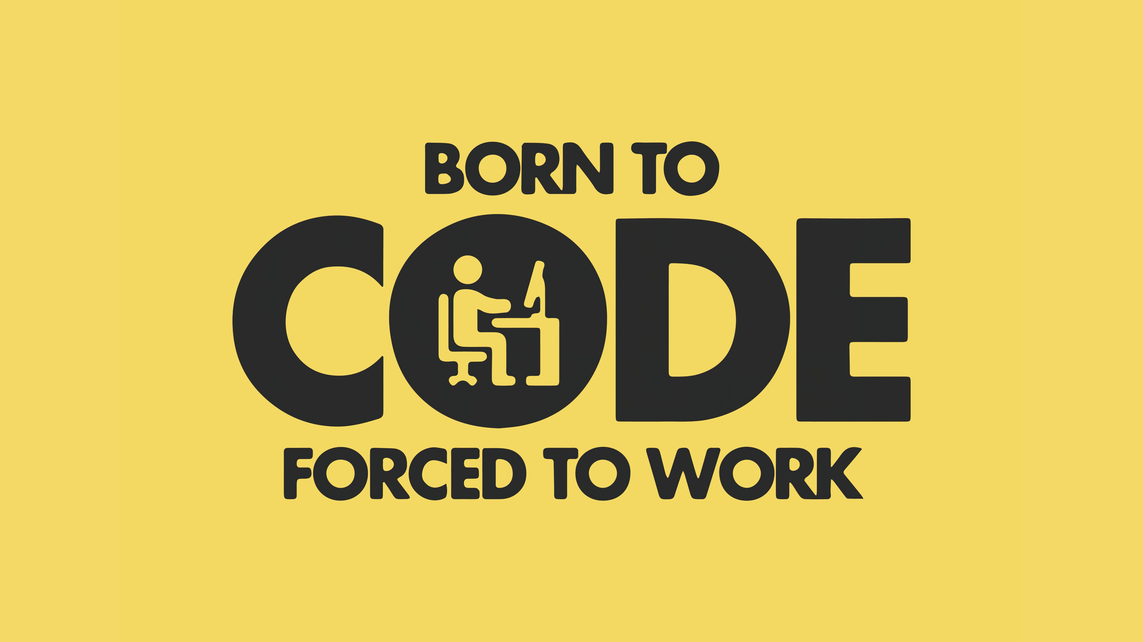 HD wallpaper, Programmer Quotes, Yellow Background, Born To Code, Meme