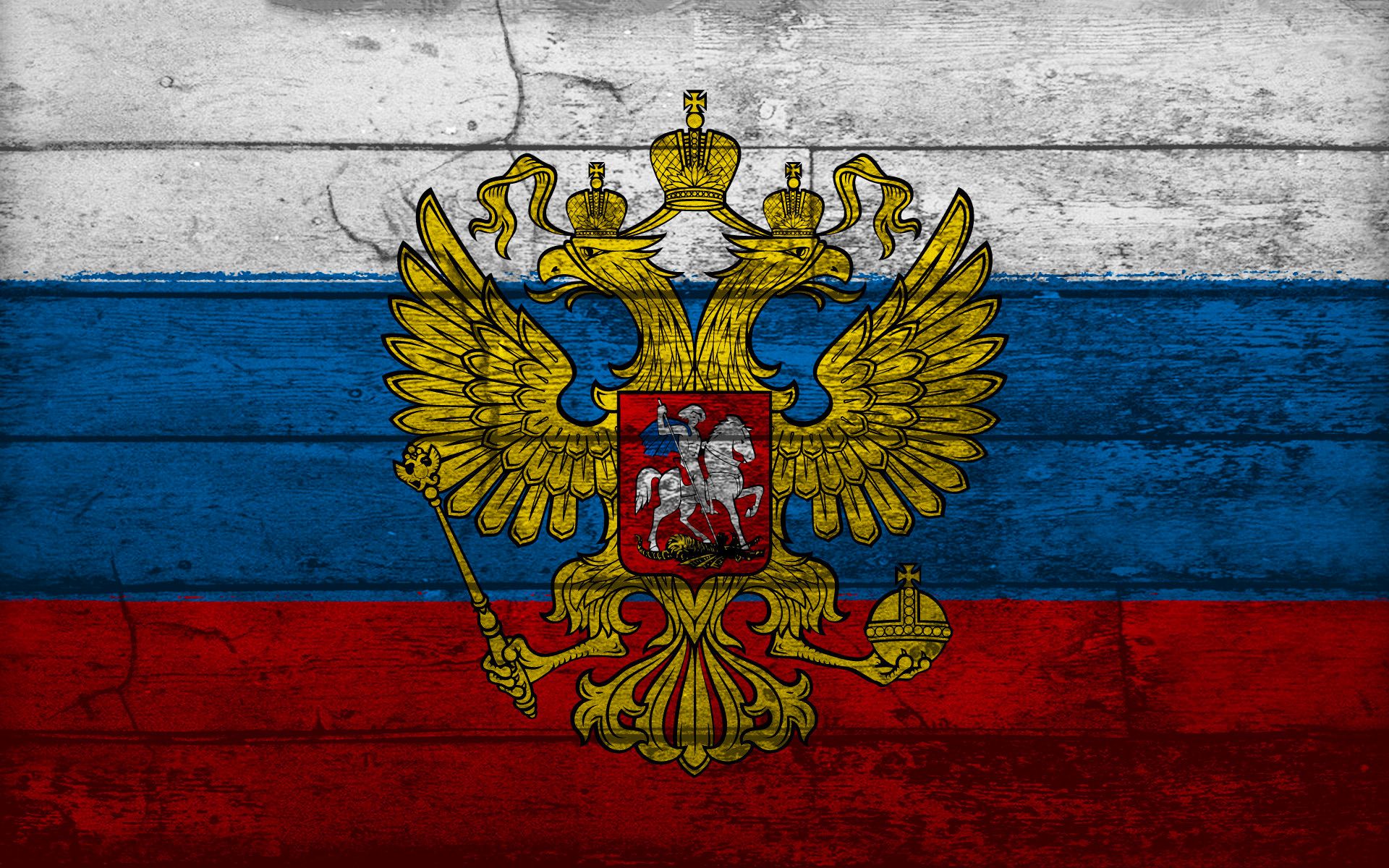 HD wallpaper, Flag, Russia, Eagle, Double