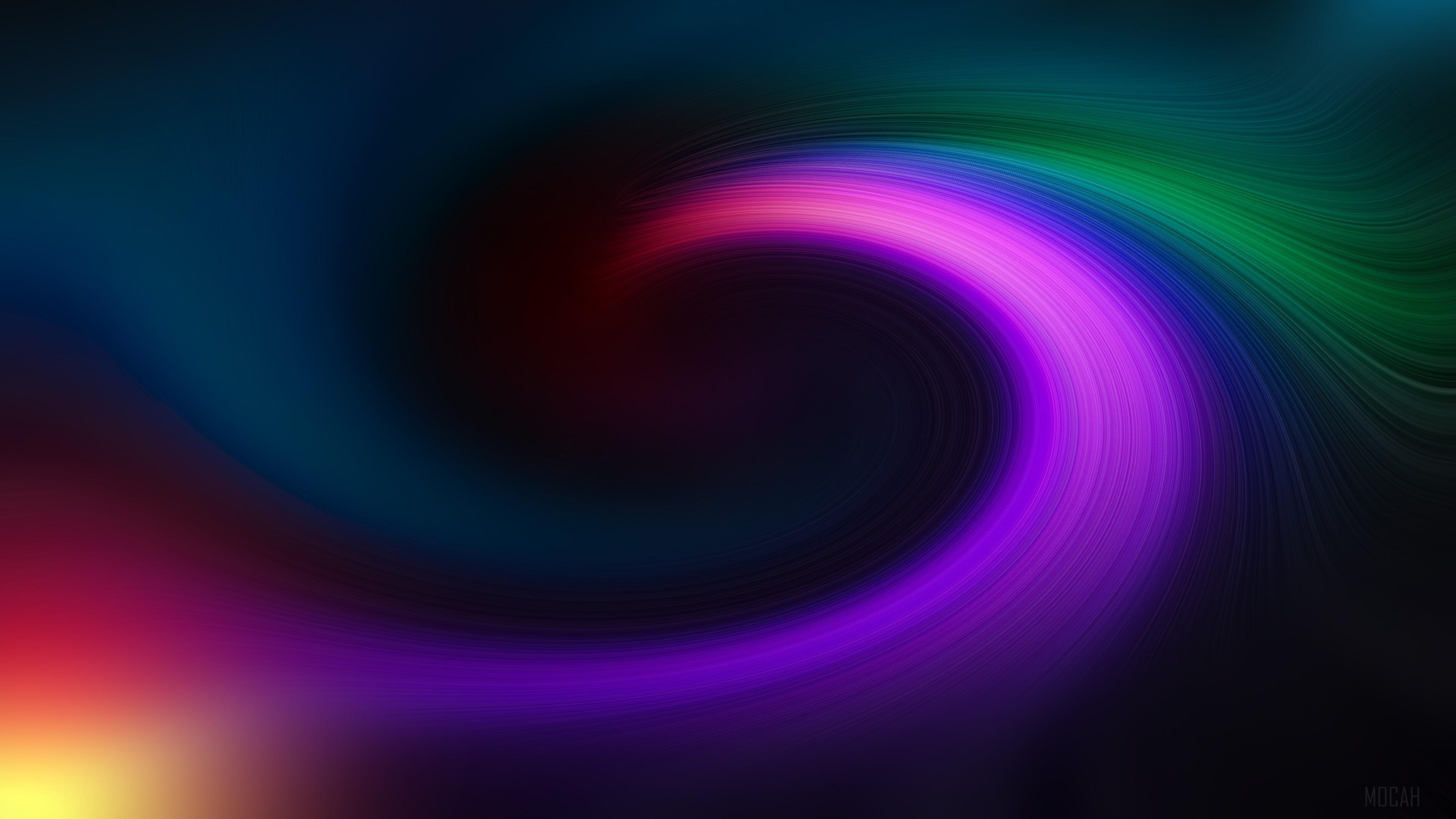 HD wallpaper, Spiral Moving Colors Abstract 4K
