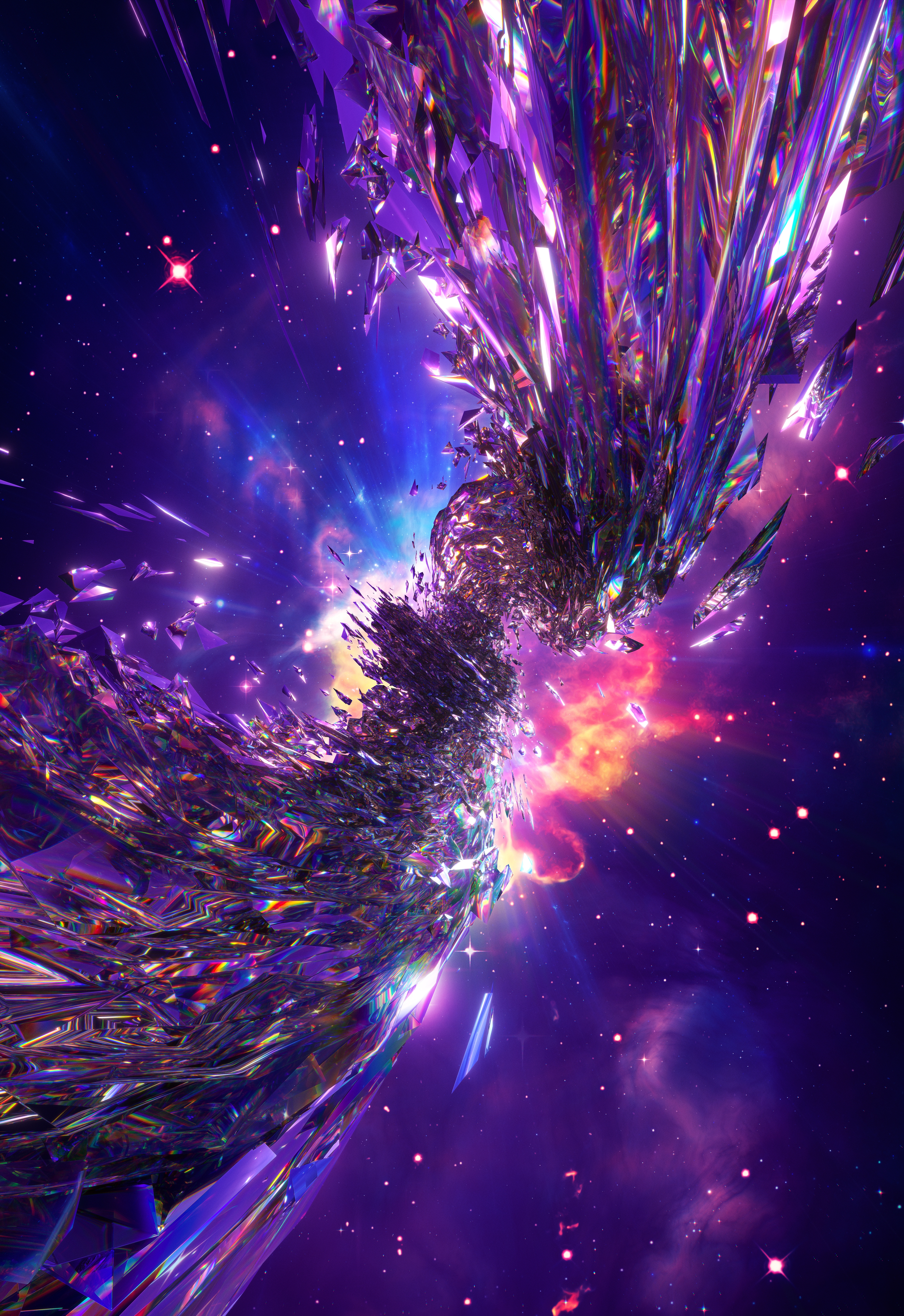 HD wallpaper, Cataclysm, Psychedelic, Colorful, Rainbow, Swarm, Extinction