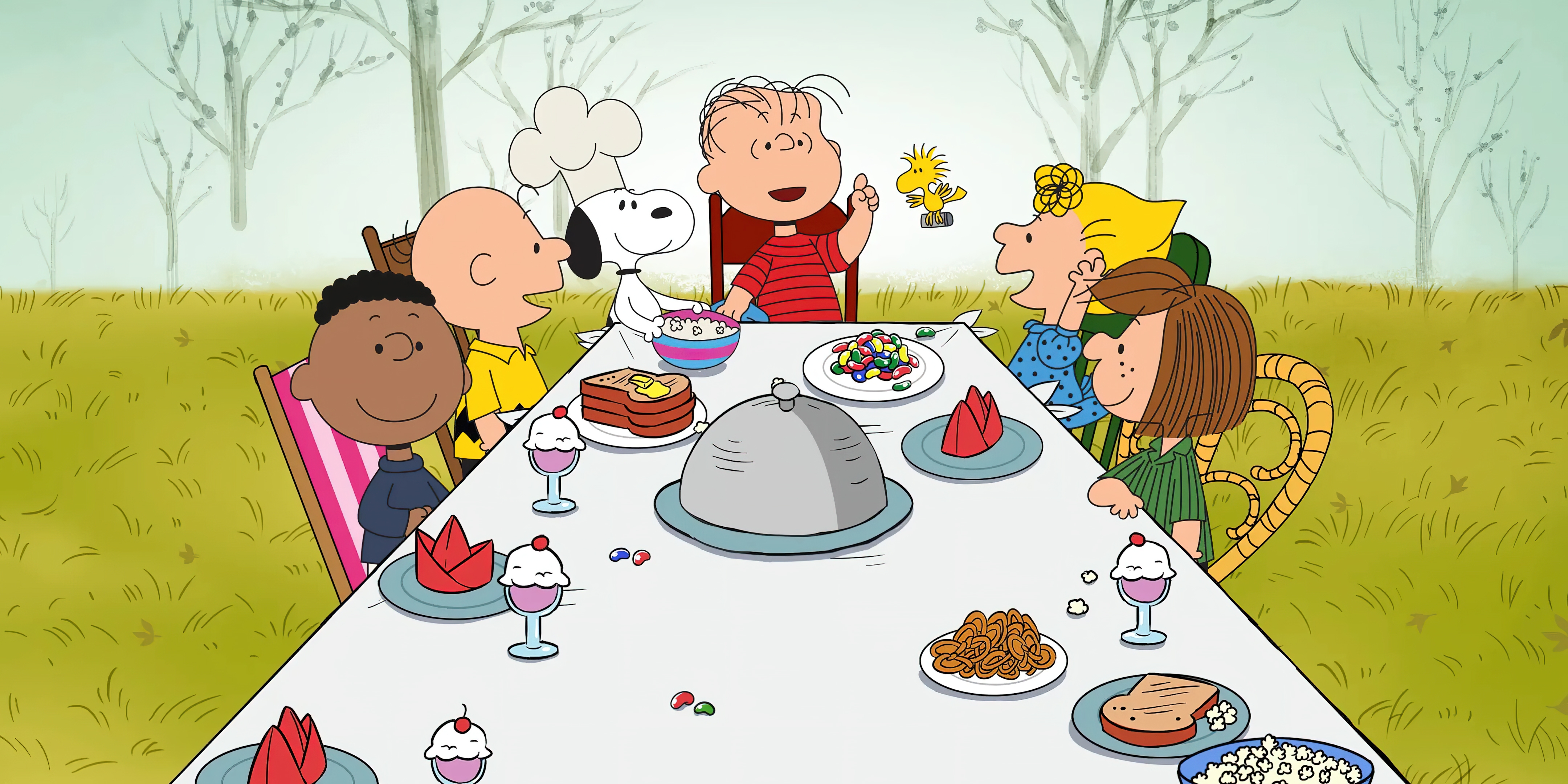 HD wallpaper, Thanksgiving Day, Peanuts, Charlie Brown, Snoopy, Thanksgiving, Cartoon